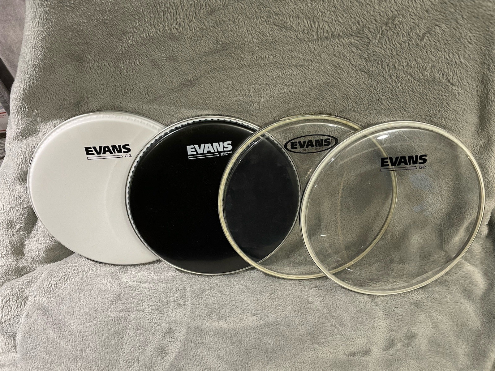 Evans 10” Tom Drum Heads Drumheads Coated Clear G1 G2 Black Resonant New