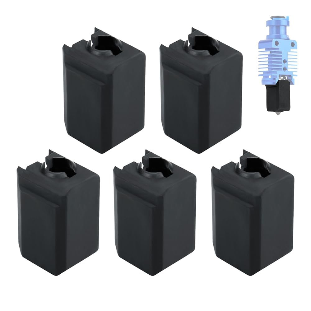 3D Printer Accessories for Bambu Labs X1C P1P P1S X1 Carbon Silicone Sock(5Pcs):
