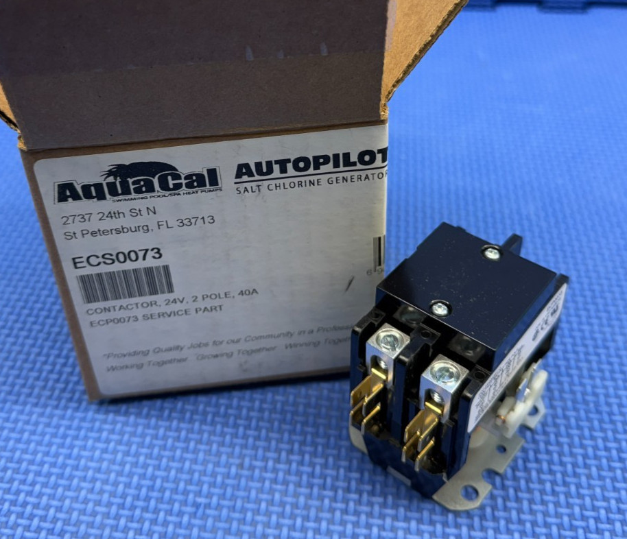 AquaCal ECS0073 24VAC 50/60Hz 40Amp 2-Pole Contactor