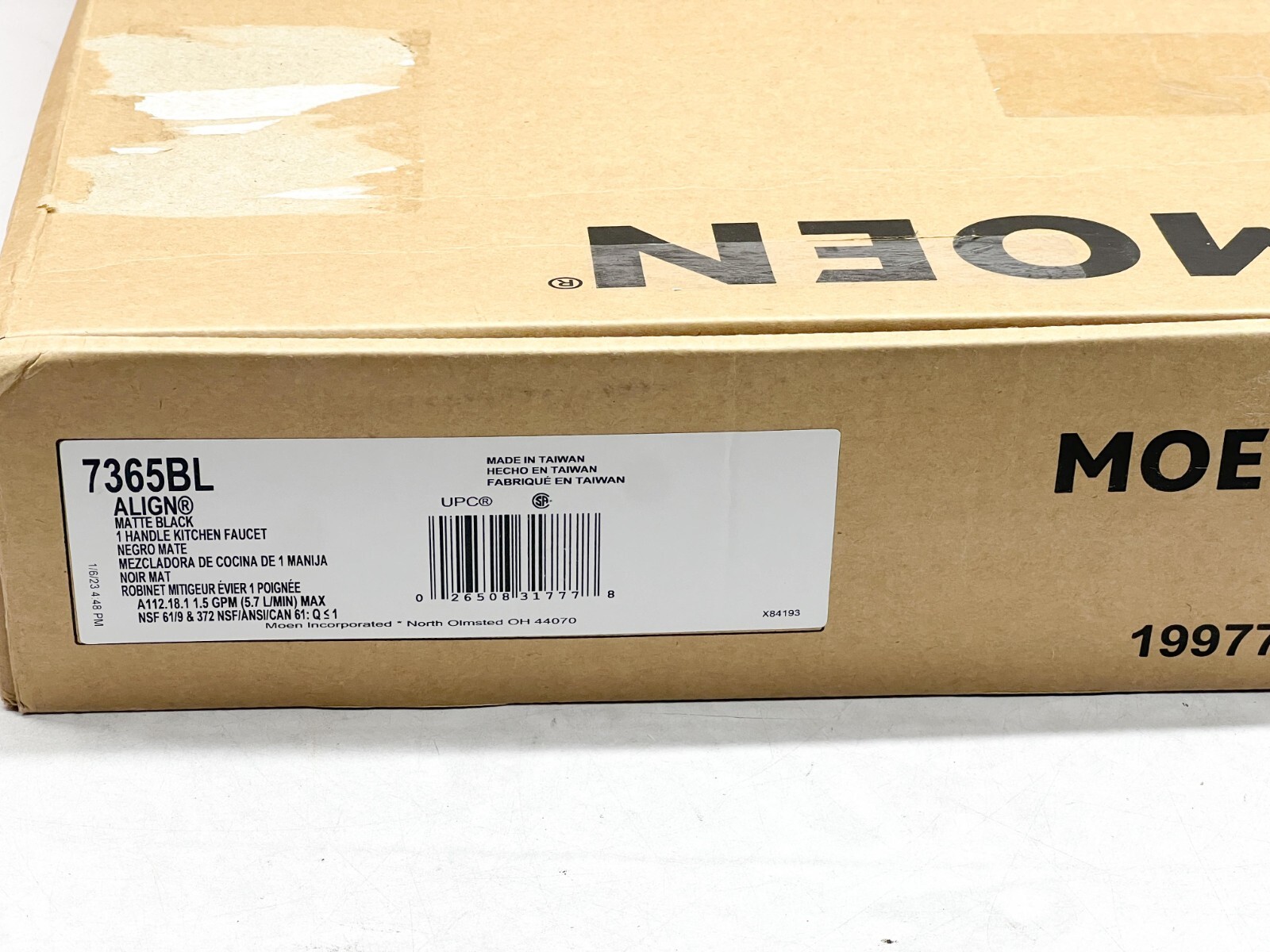 Moen 7365BL Align Matte Black One-Handle Kitchen Faucet