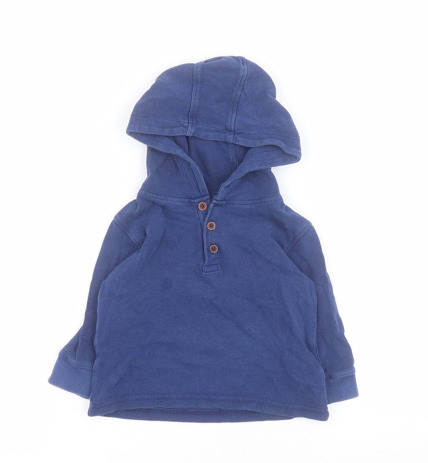 Minoti Baby Blue 100% Cotton Pullover Casual Size 12 Months Round Neck Pullover