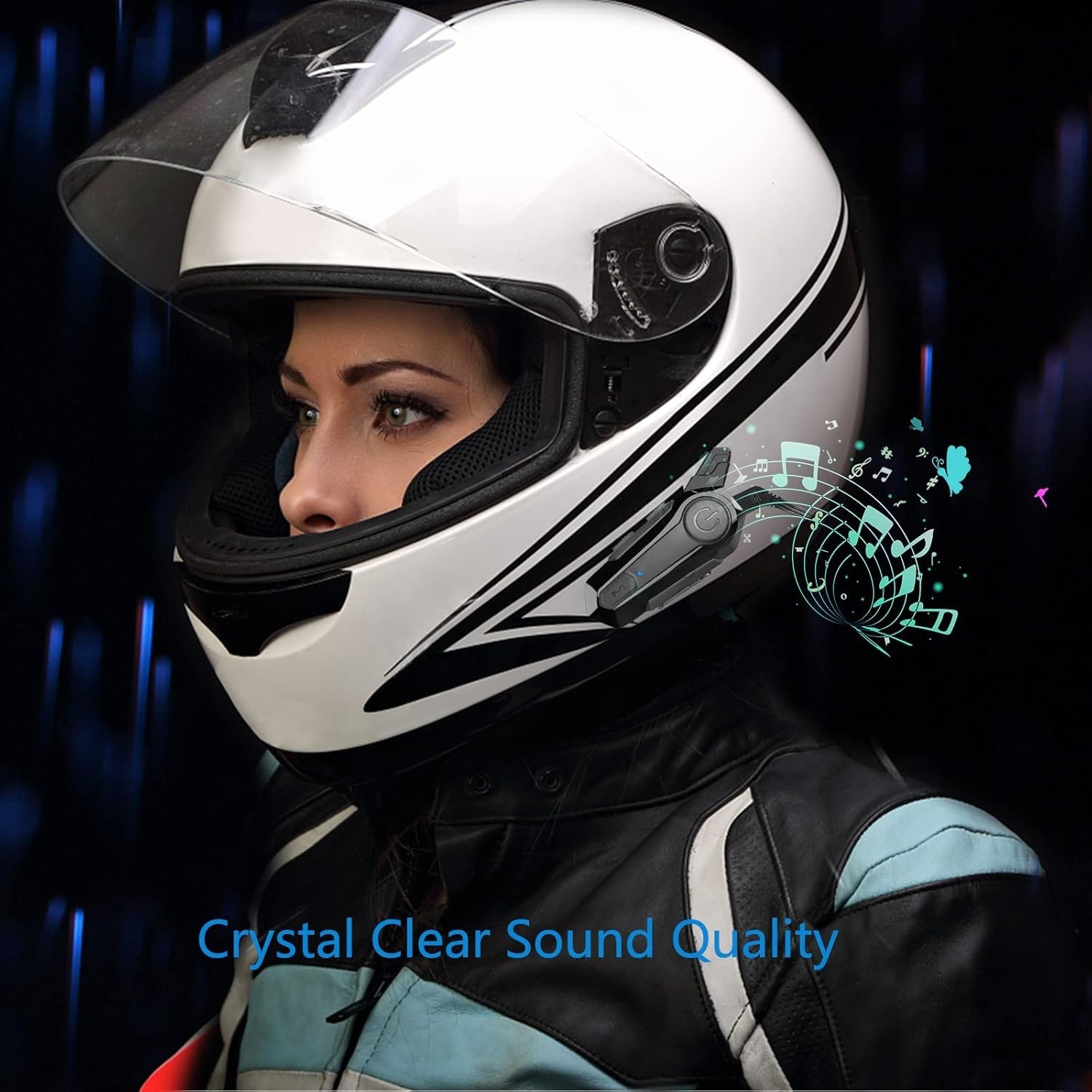 E1 Motorcycle Communication System - Waterproof Headset with Long Battery Life