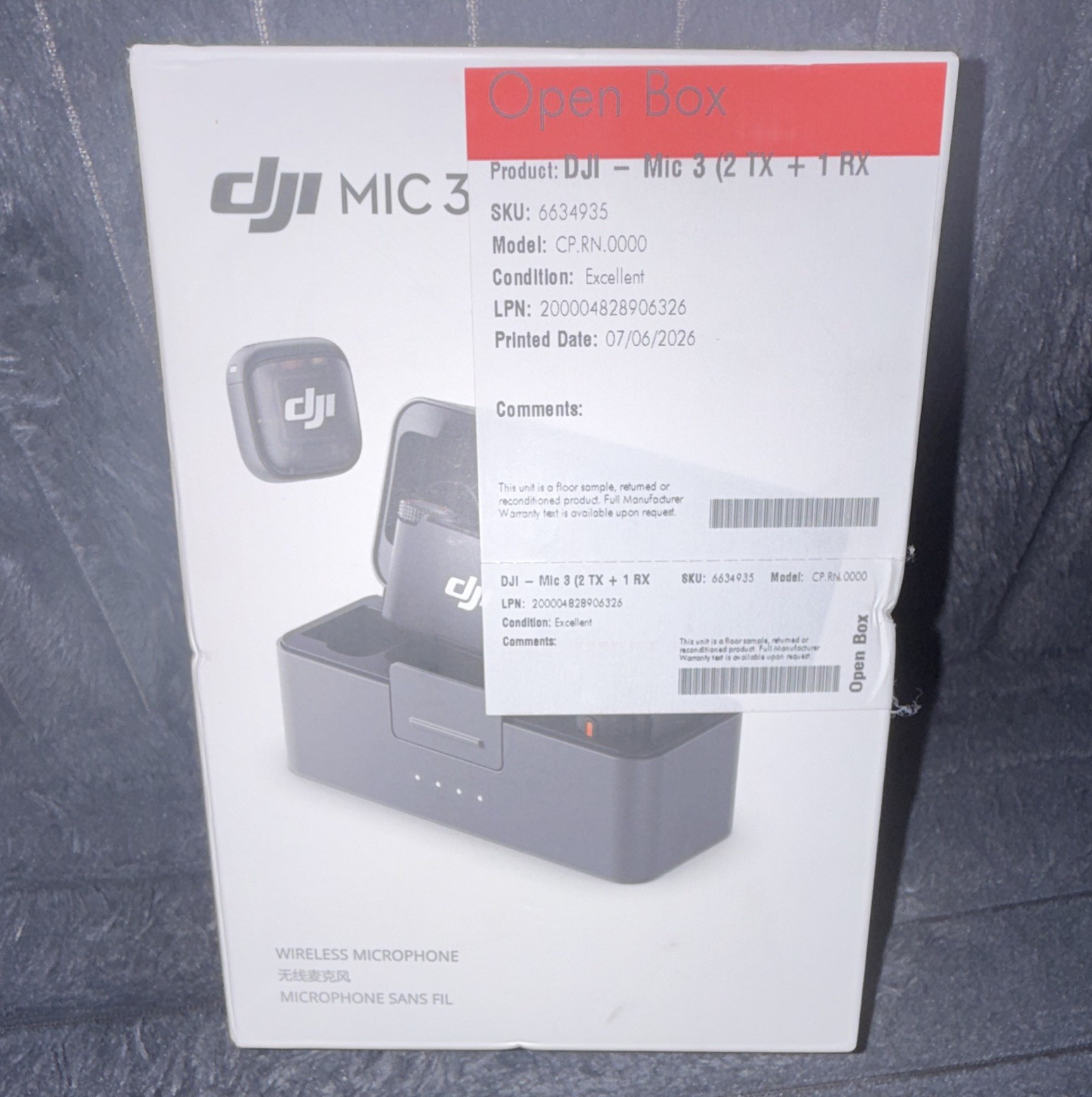 DJI Mic 3 Wireless Clip-On Mic Kit 2TX/1RX + Charging Case, 32-bit Float