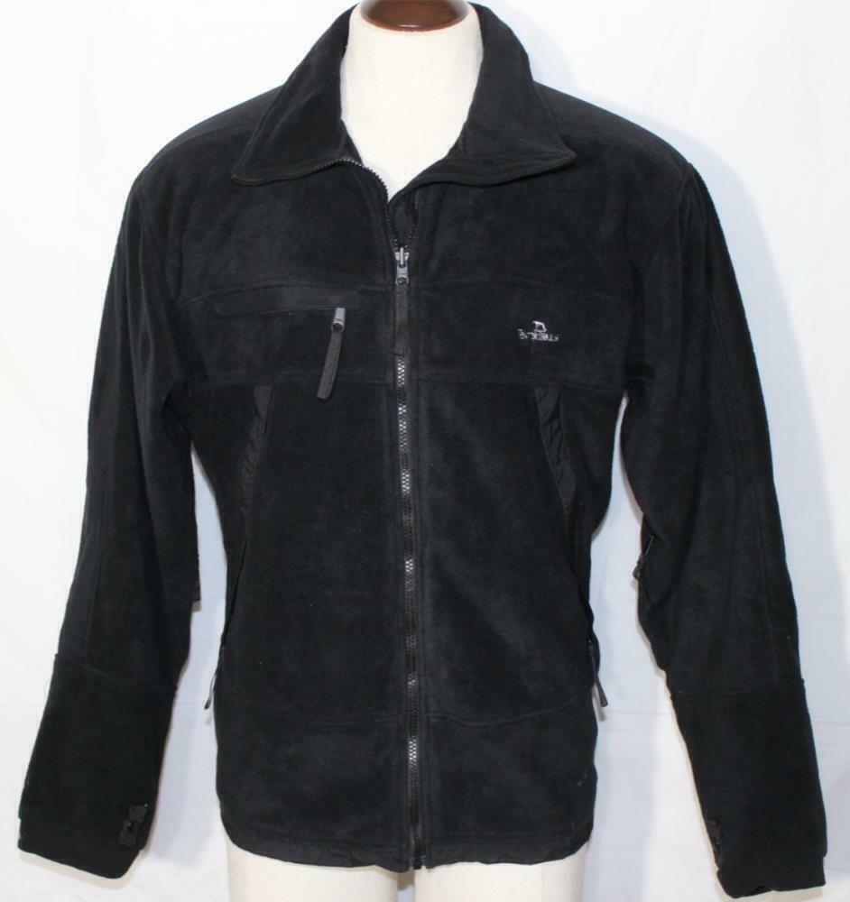 NEW Tent & Trails Black Fleece Jacket Pit Zips Pockets Abrasion Patches Mens XXL