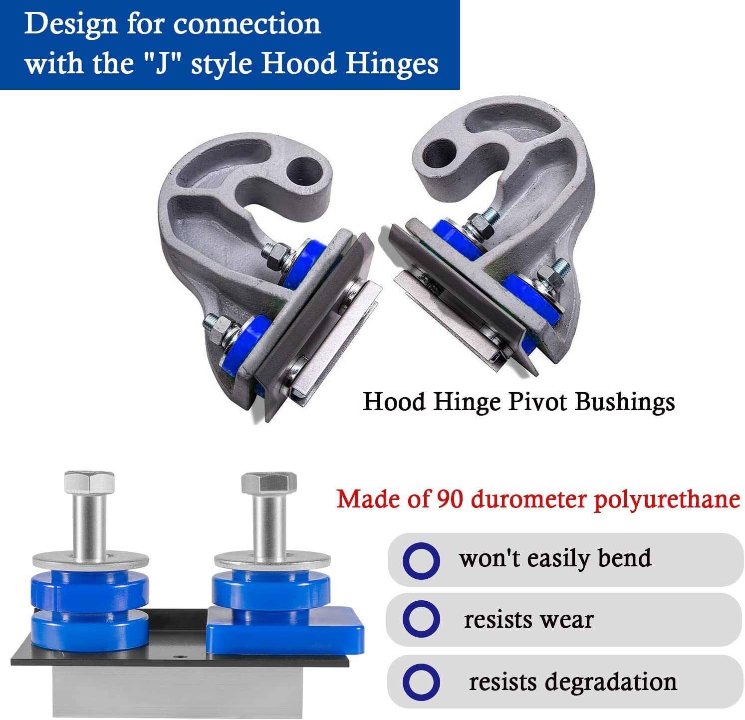 Engine Hood Hinge Pivot Bolt Kit for Peterbilt 378 379 Mounting Bolt Kit
