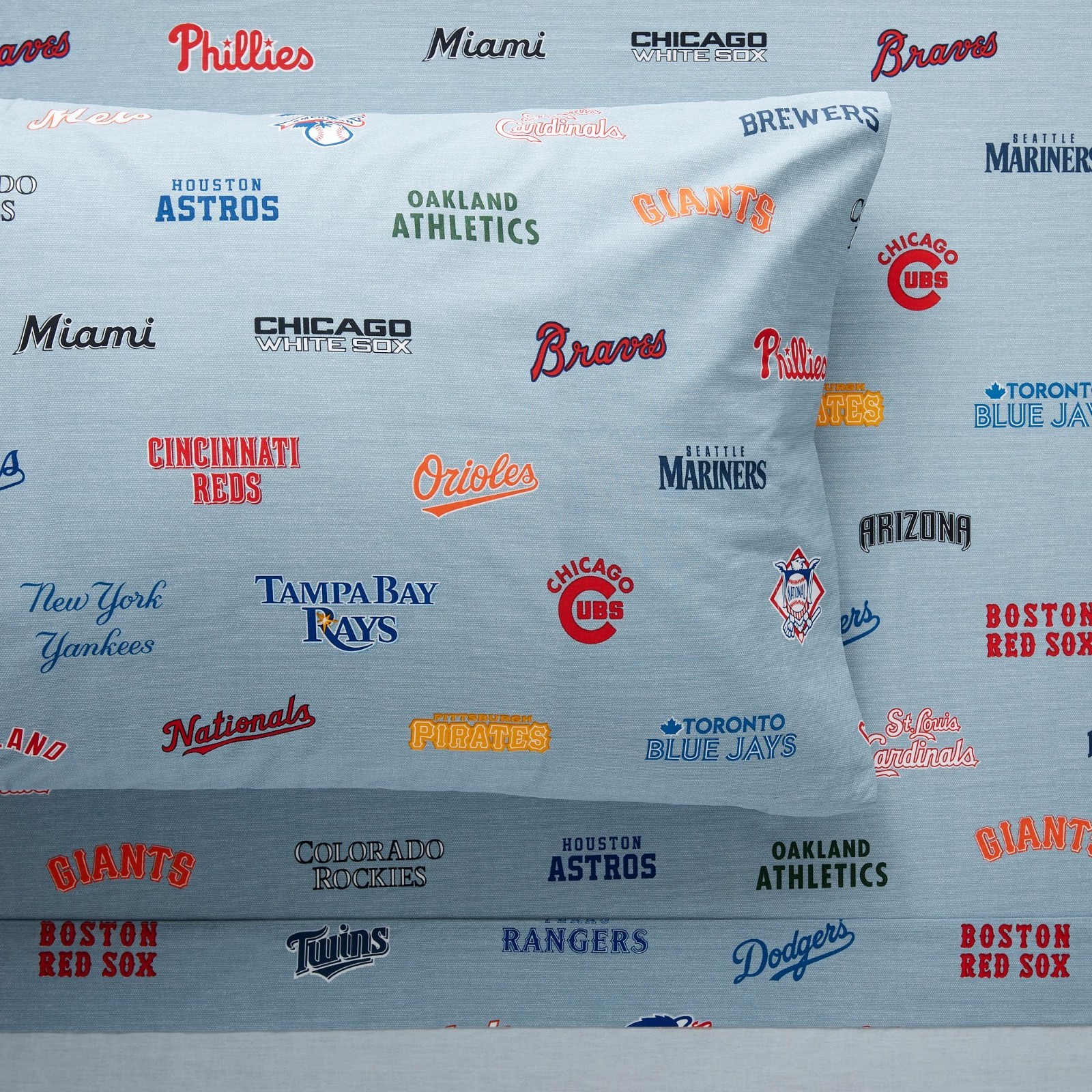 PBteen MLB Team Sheet Set Cotton Percale Official Licensed FREE SHIPPING US