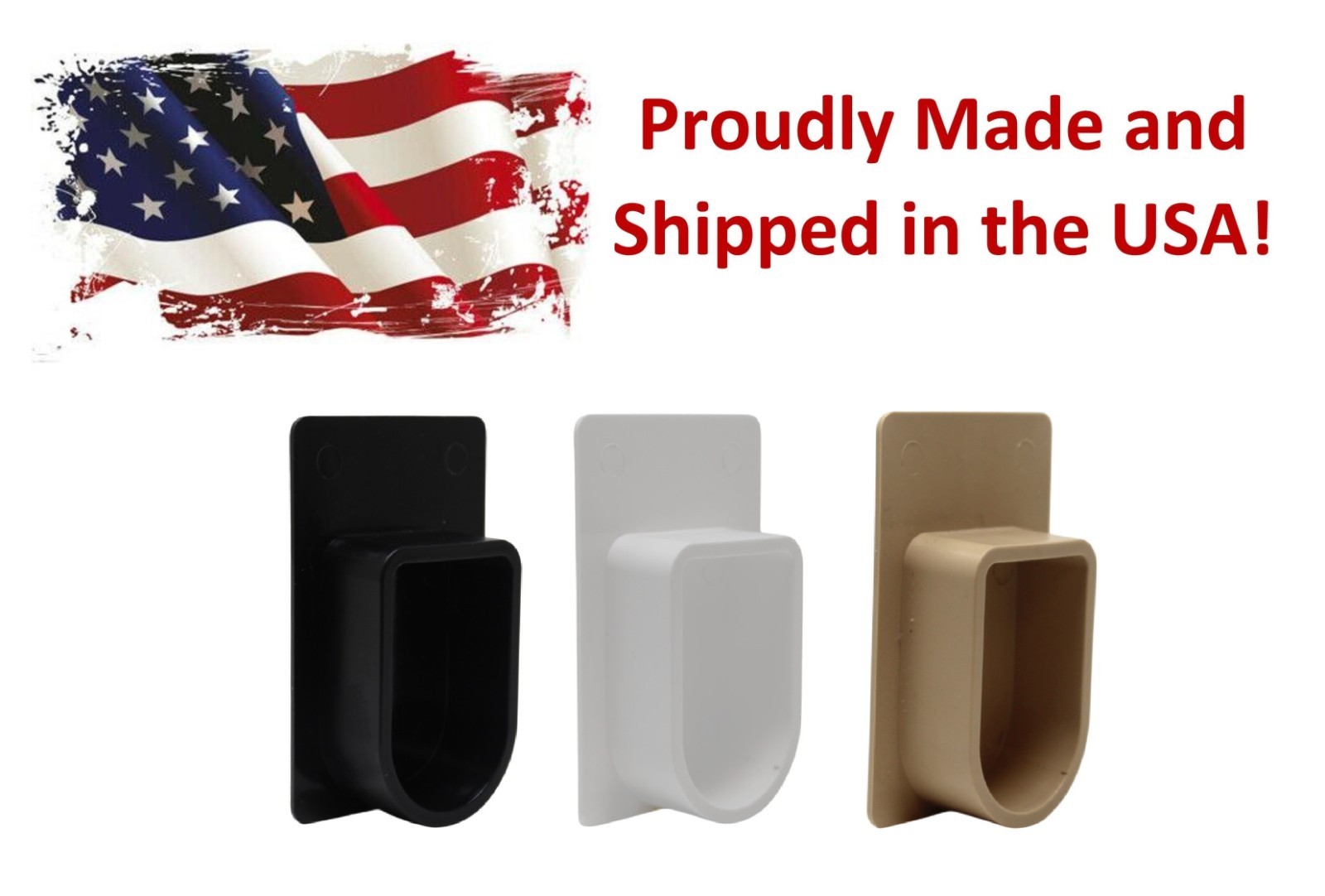 1" Plastic Universal End Plug for Deck Drains - Black, Tan, or White