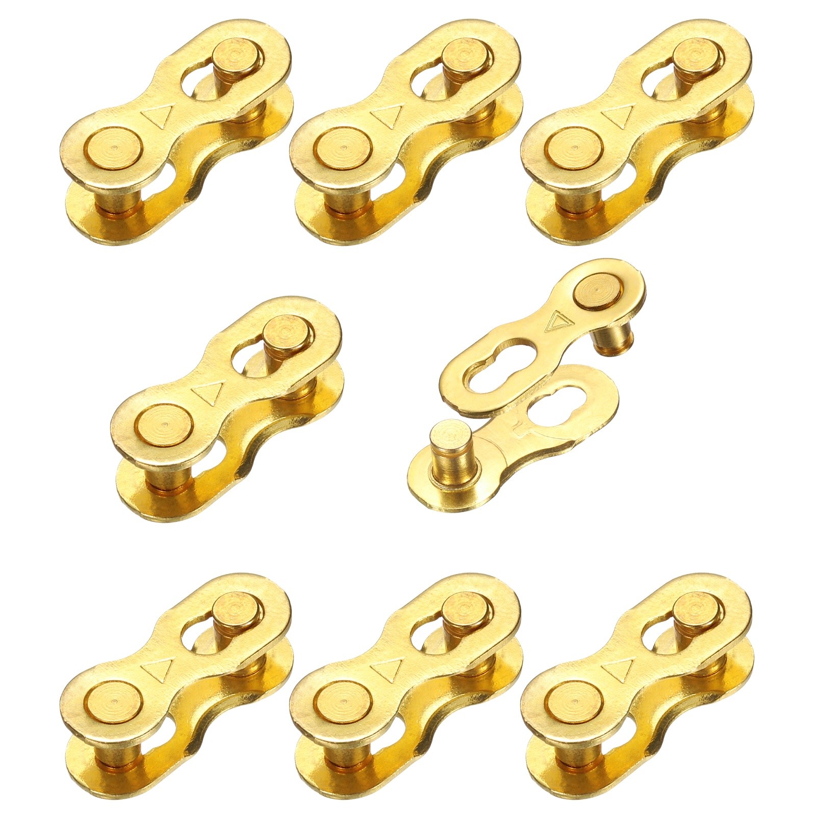 Bike Chain Master Link, (6/7/8 Speed, 8 Pcs) (Gold), Bicycle Chain Missing Link