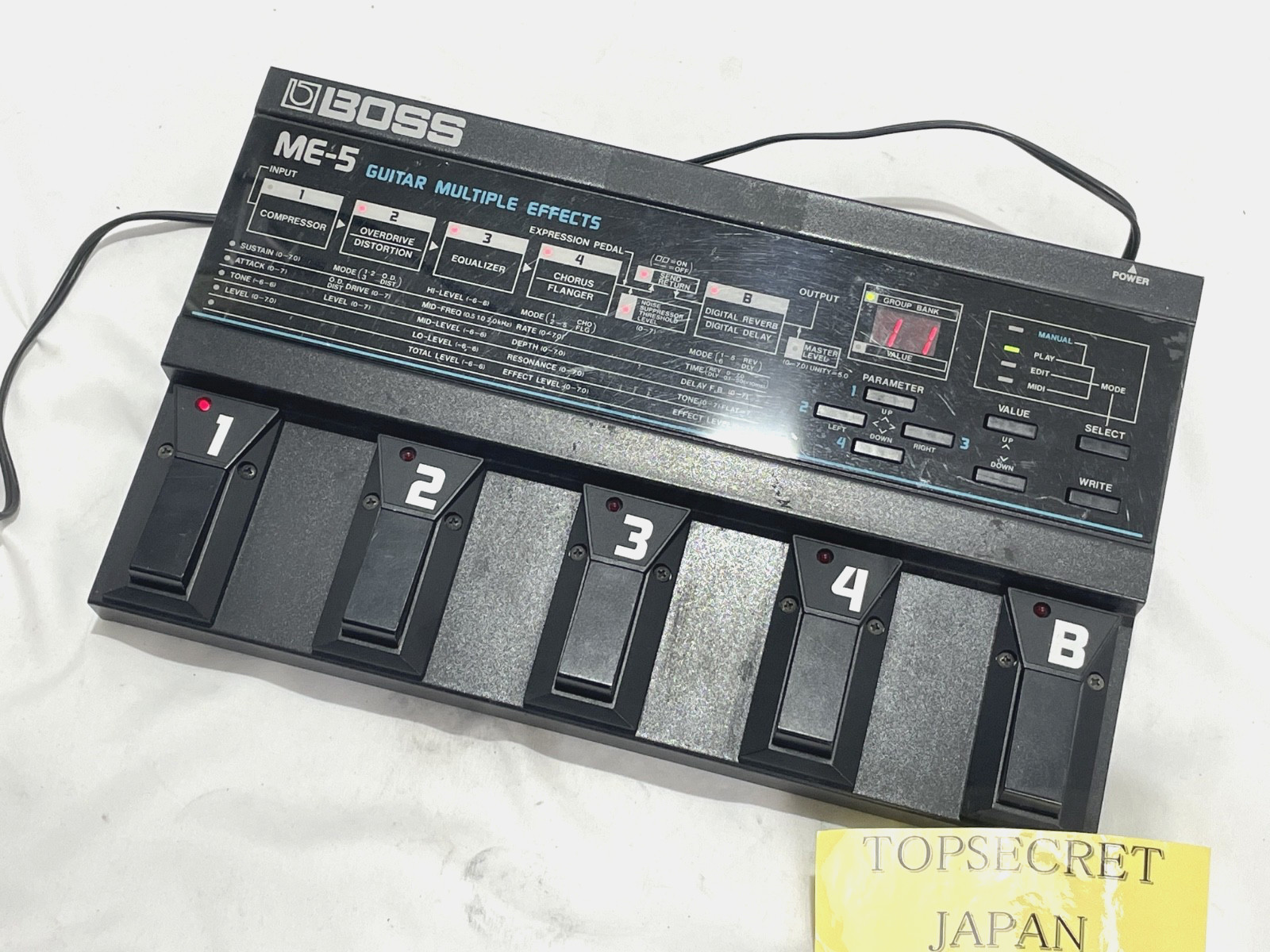 BOSS ME-5 Guitar Multi Effects processor Pedal Working AC100V