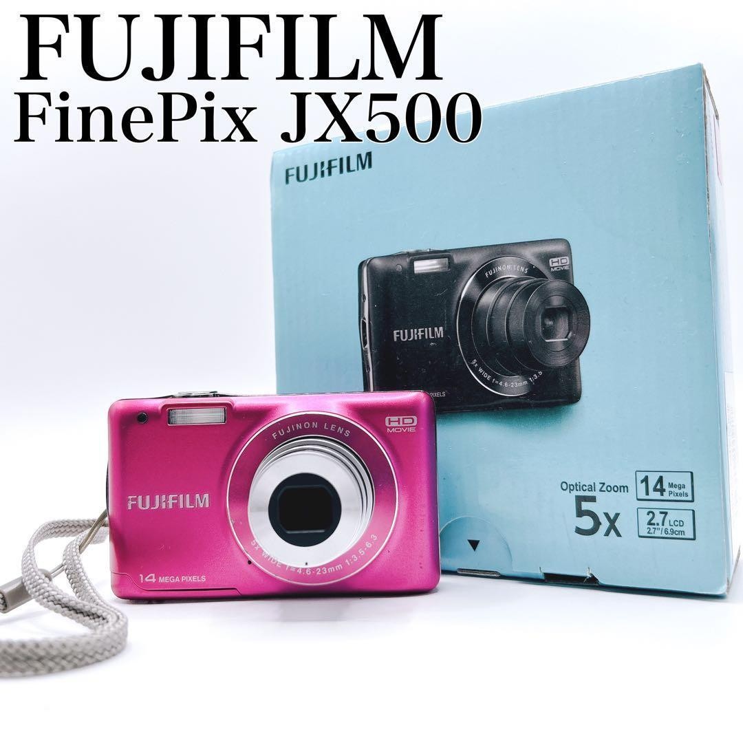 FUJIFILM FINEPIX JX500 Pink Compact Digital Camera Tested Working Japan