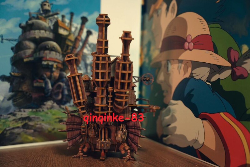 Anime Howl's Moving Castle Woodiness Assembly Figure Toys Gifts Model Ornament