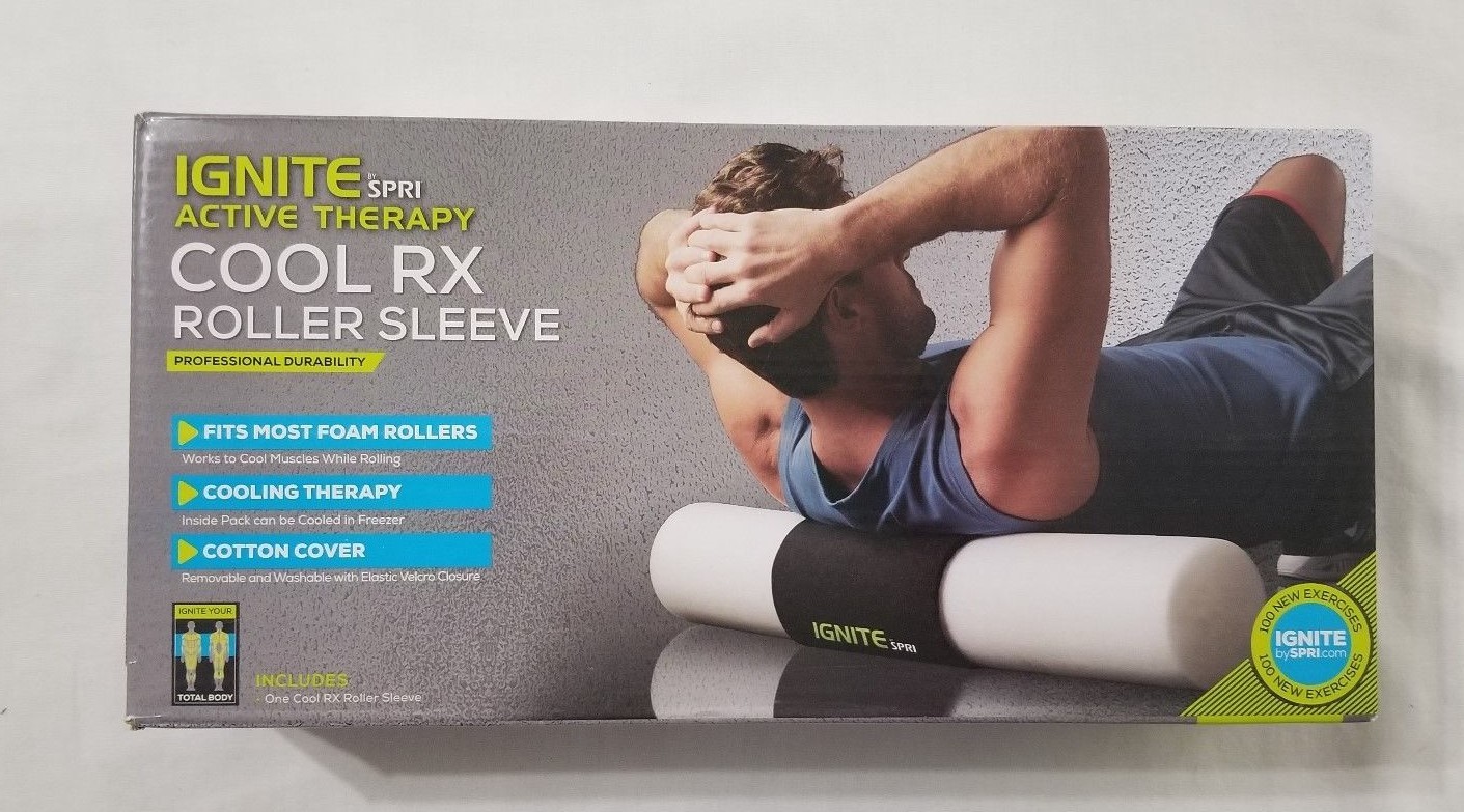 New Ignite Spri Active Therapy Cool RX Roller Sleeve Fits Most Foam Rollers