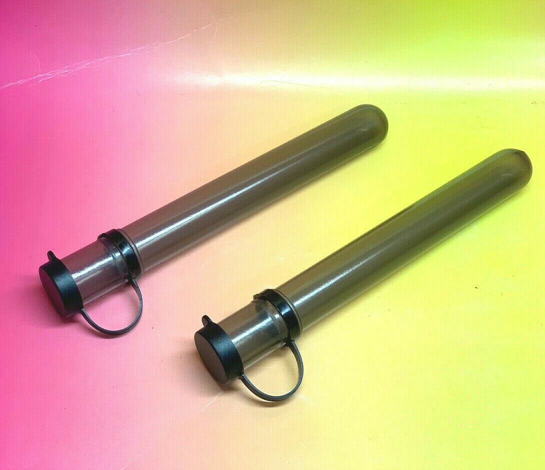 2 (Two) Empire Paintball Round Tube with Cap - Smoked w/tethered lid  2pcs NEW!