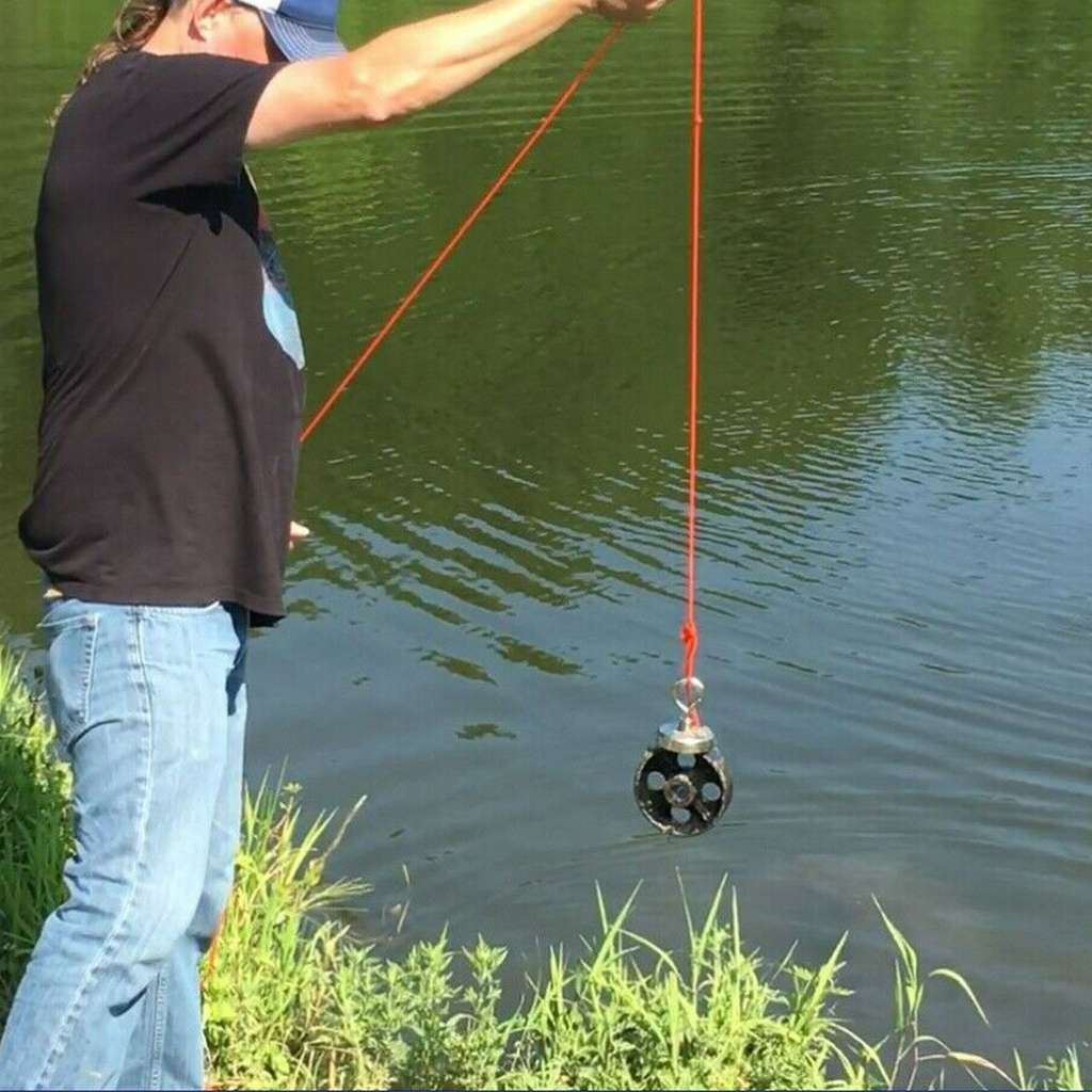 Fishing Magnet Kit Upto 400Lbs Pull Force Strong Neodymium /10m Rope /Carabiner