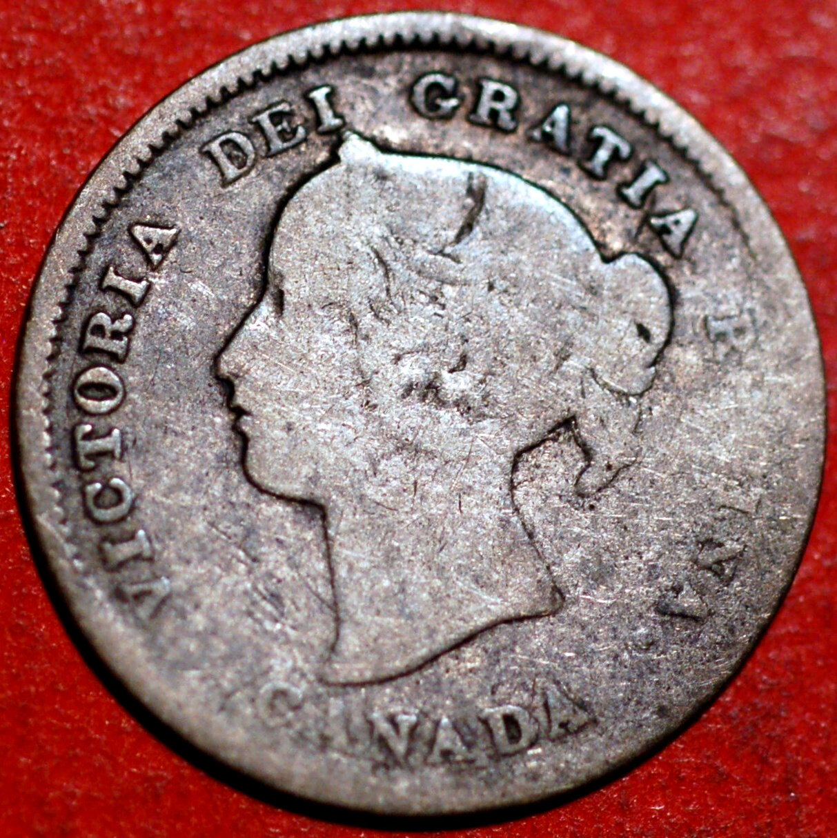 1901 Canada 5 Cents Victoria Queen silver KM#2