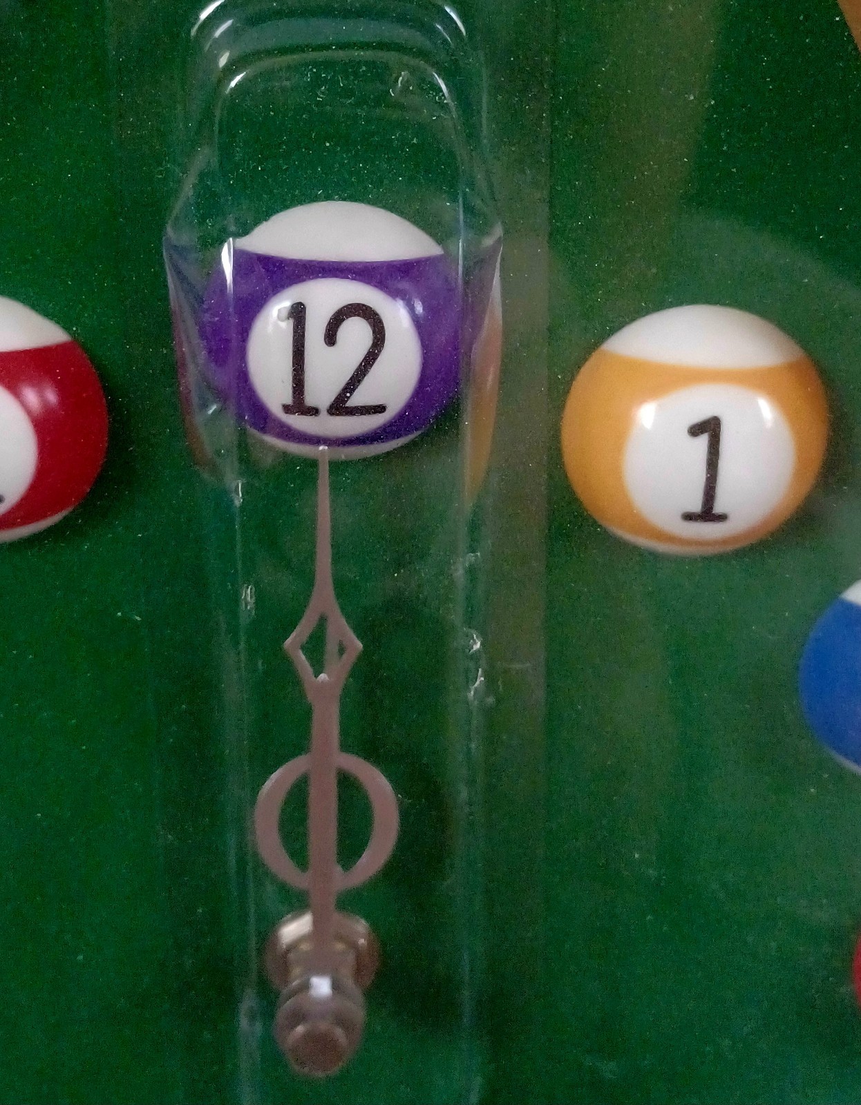 Billiards Pool Ball Clock - 12Inch Triangle Pool Table Cool Wall Clock
