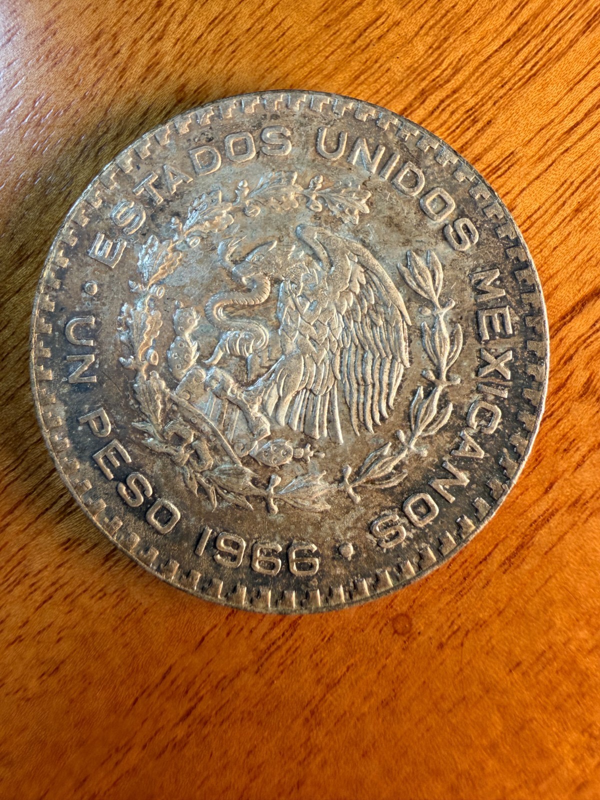 Mexico 1966 1 Peso Billion Coin - .100 Silver