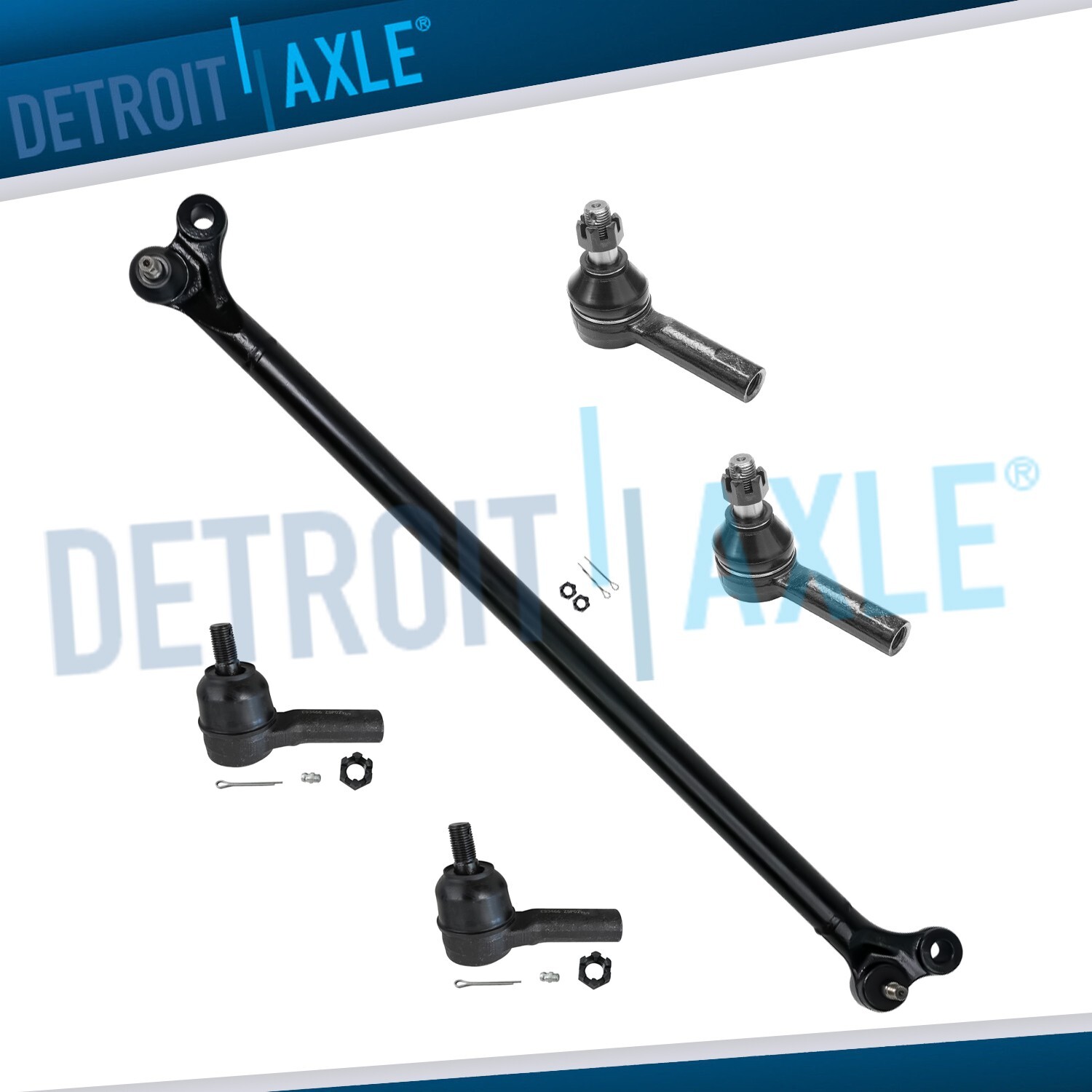 Front Inner & Outer Tie Rods Center Link for 1998 - 2004 Nissan Frontier Xterra