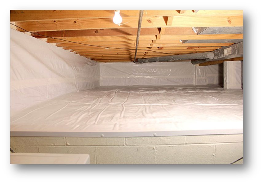1200 sqft (4x300) SOLID White Crawlspace Flooring Underlayment Vapor Barrier