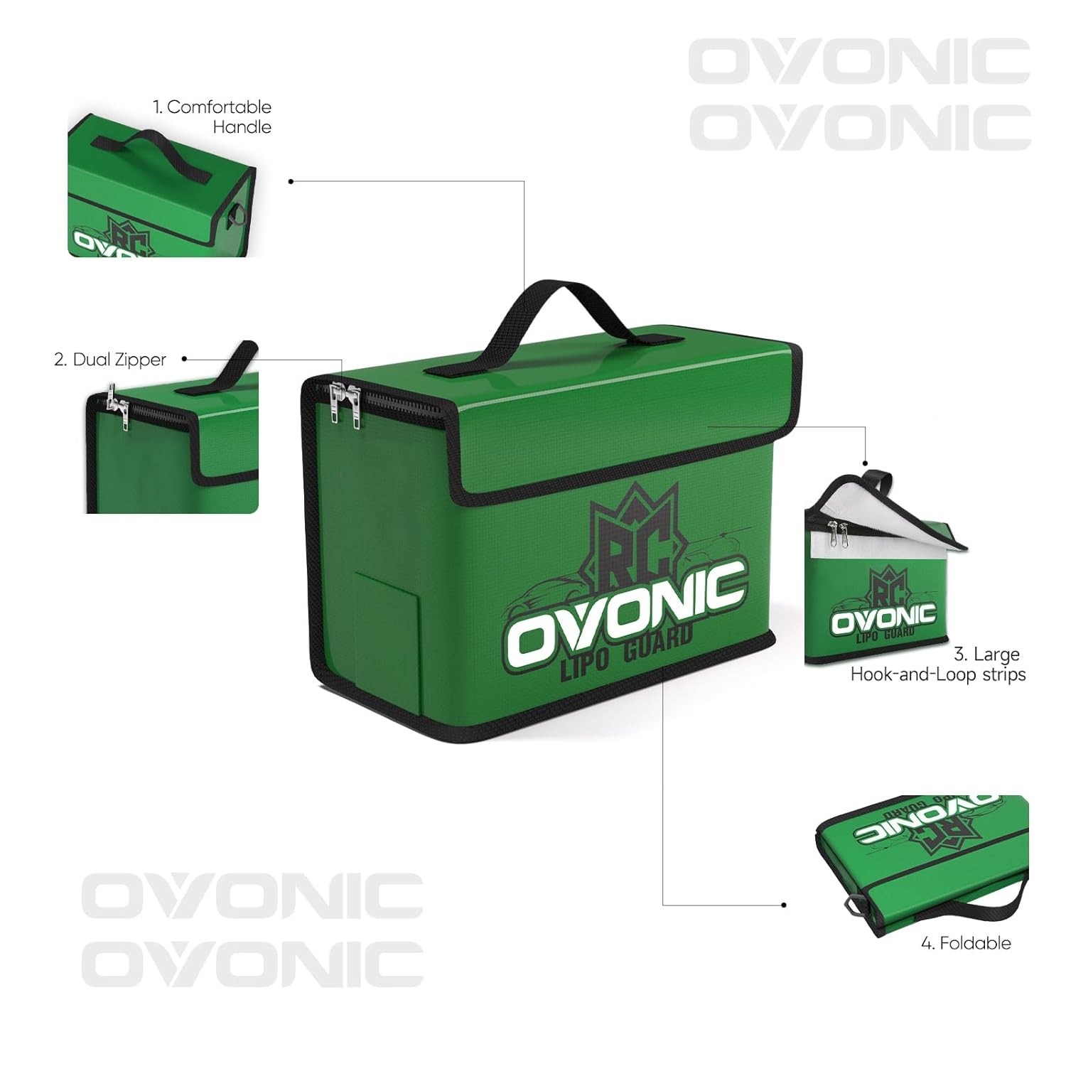 Fireproof Explosionproof Lipo Safe Bag Lithium Battery Storage Fire Resistant
