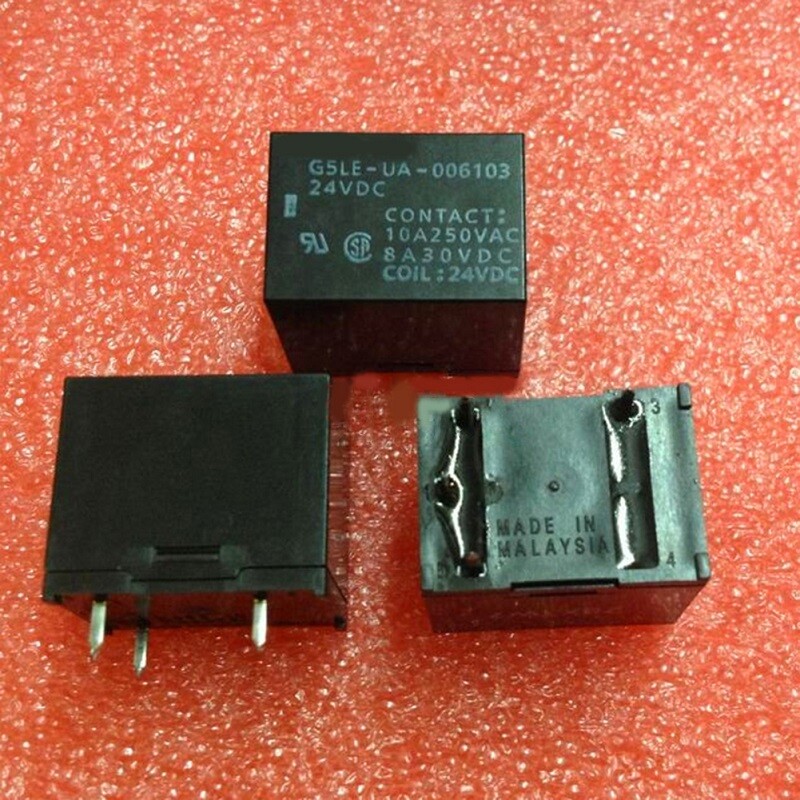 10PCS G5LE-UA-006103-24VDC Relay 10A250VAC 8A 30VDC 4pin  For Omron