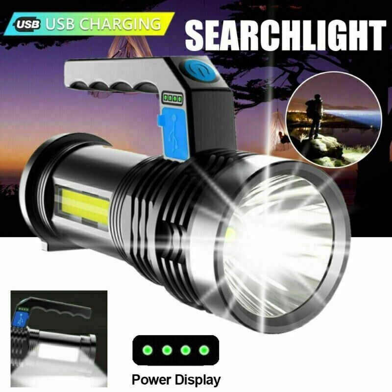 350000000 Lumen Super Bright LED Tactical Flashlight Rechargeable LED Work Light