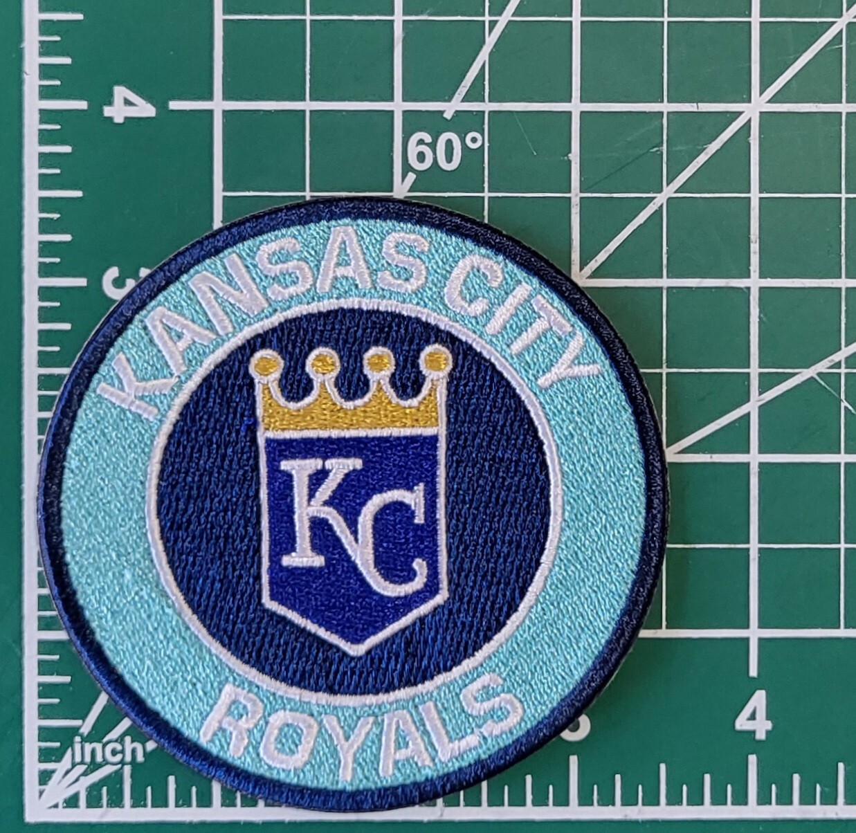 Kansas City Royals 3.5" Round KC Iron On Embroidered Patch~ Free Tracking!