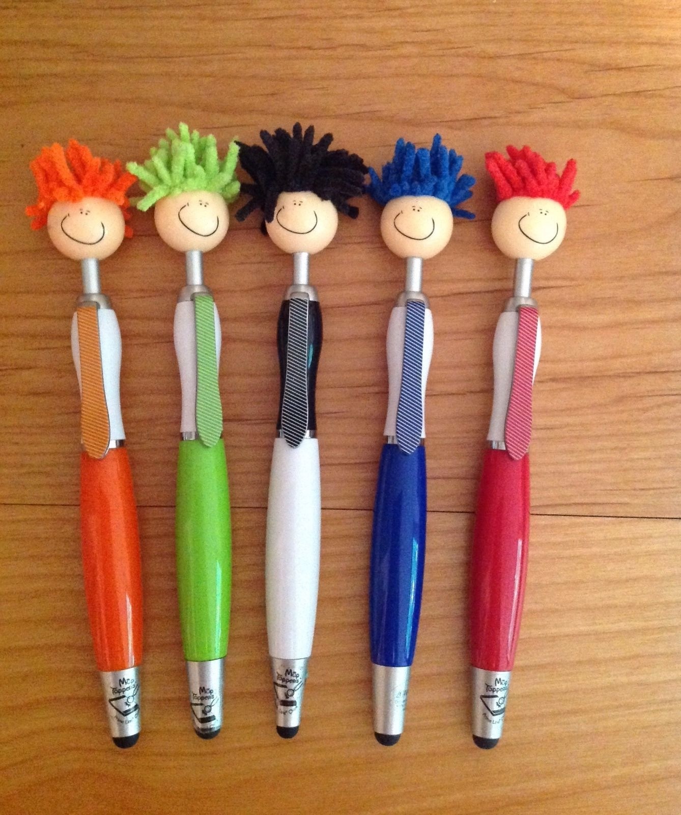 MOP TOPPER™ QTY 5 STYLUS PENS -MICROFIBER SCREEN/iPAD CLEANER FOR COMPUTERS