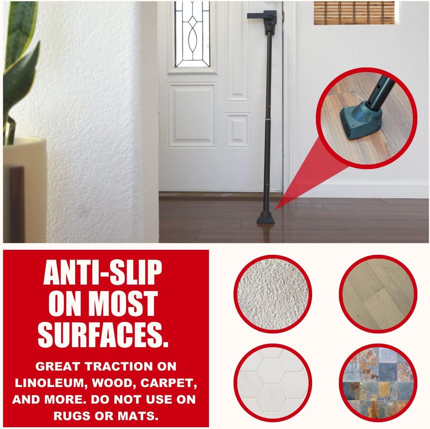 Two-in-One Iron Security Door Bar Pack Adjustable for Hinged and Sliding Doors