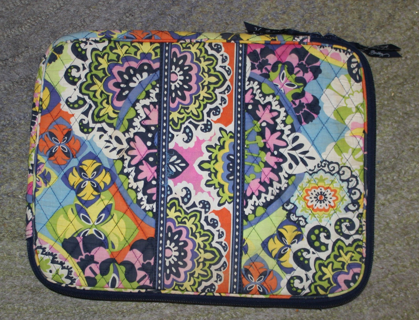 Vera Bradley RIO Soft Side Computer Case 100% Cotton & Washable 10 1/2" x 14"