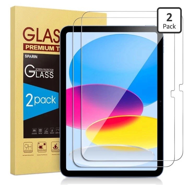 SPARIN iPad 11th/A16 & 10th Gen Screen Protector 2-Pack Tempered Glass
