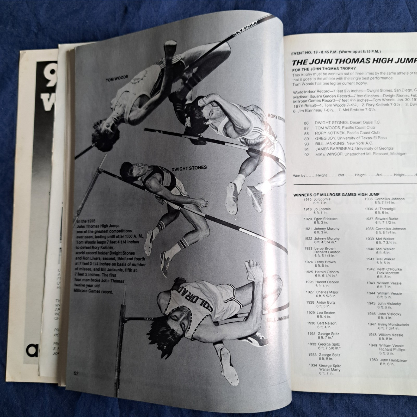 Wanamaker Millrose Games,Track & Field Program 1977, Madison Square Garden, VG!!