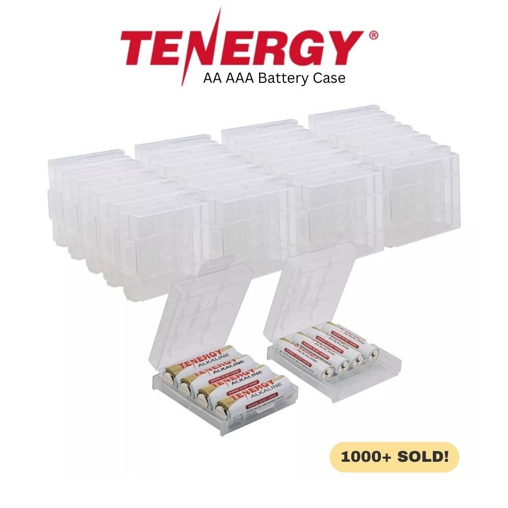 30pcs Tenergy AA/AAA 4-Slot Plastic Battery Case Holder *Battery Sold Separately