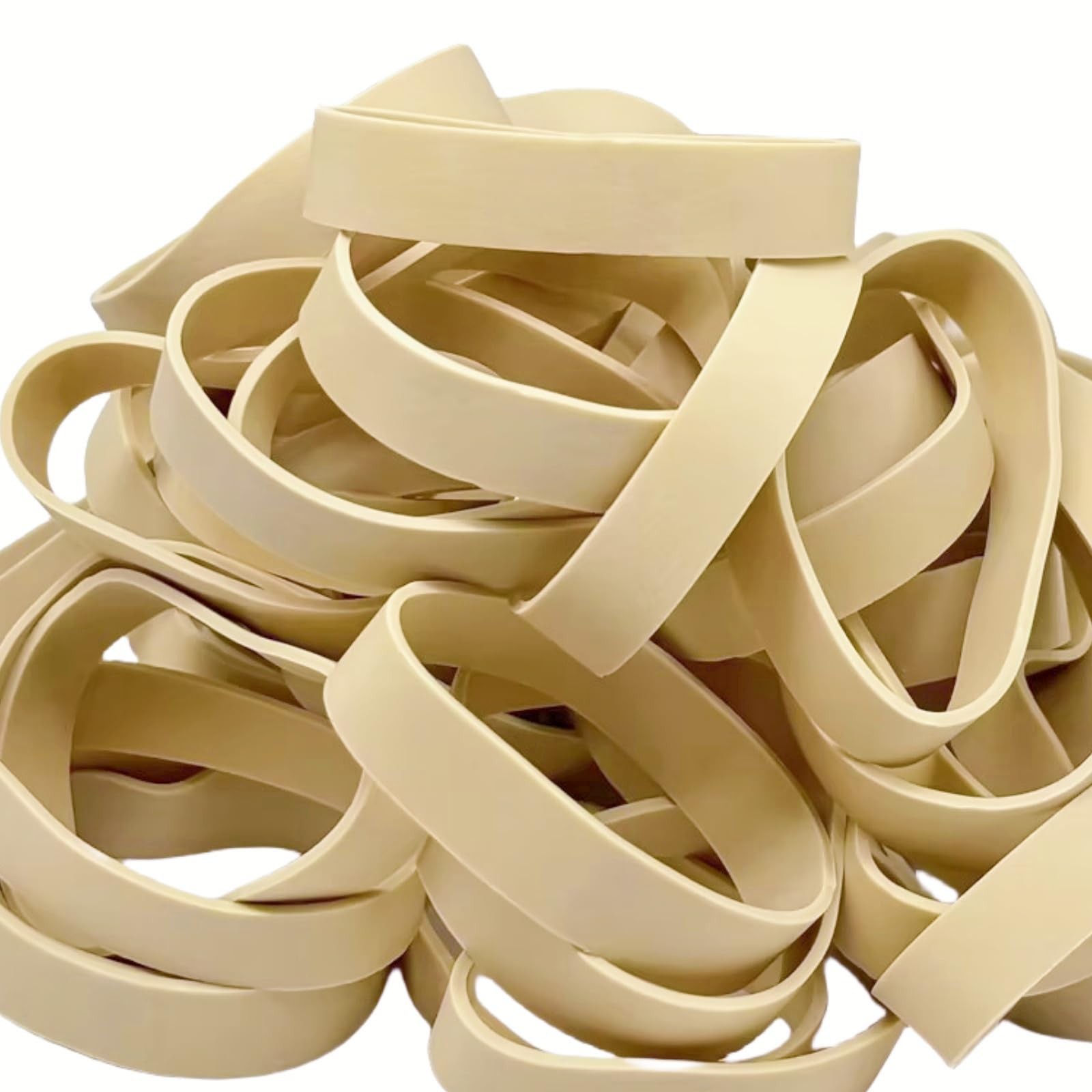 Tactical Rubber Bands #84 (3 1/2'' x 1/2''), 50 Pcs Thick #84, Light brown