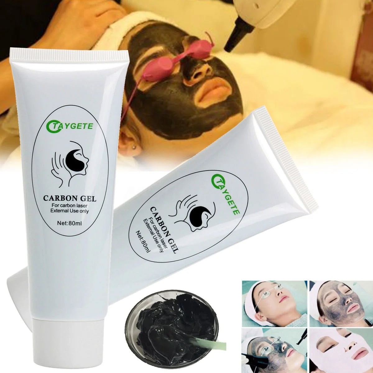 Carbon Cream Gel Mask For ND YAG Laser Skin Rejuvenation Whitening Skin Peel