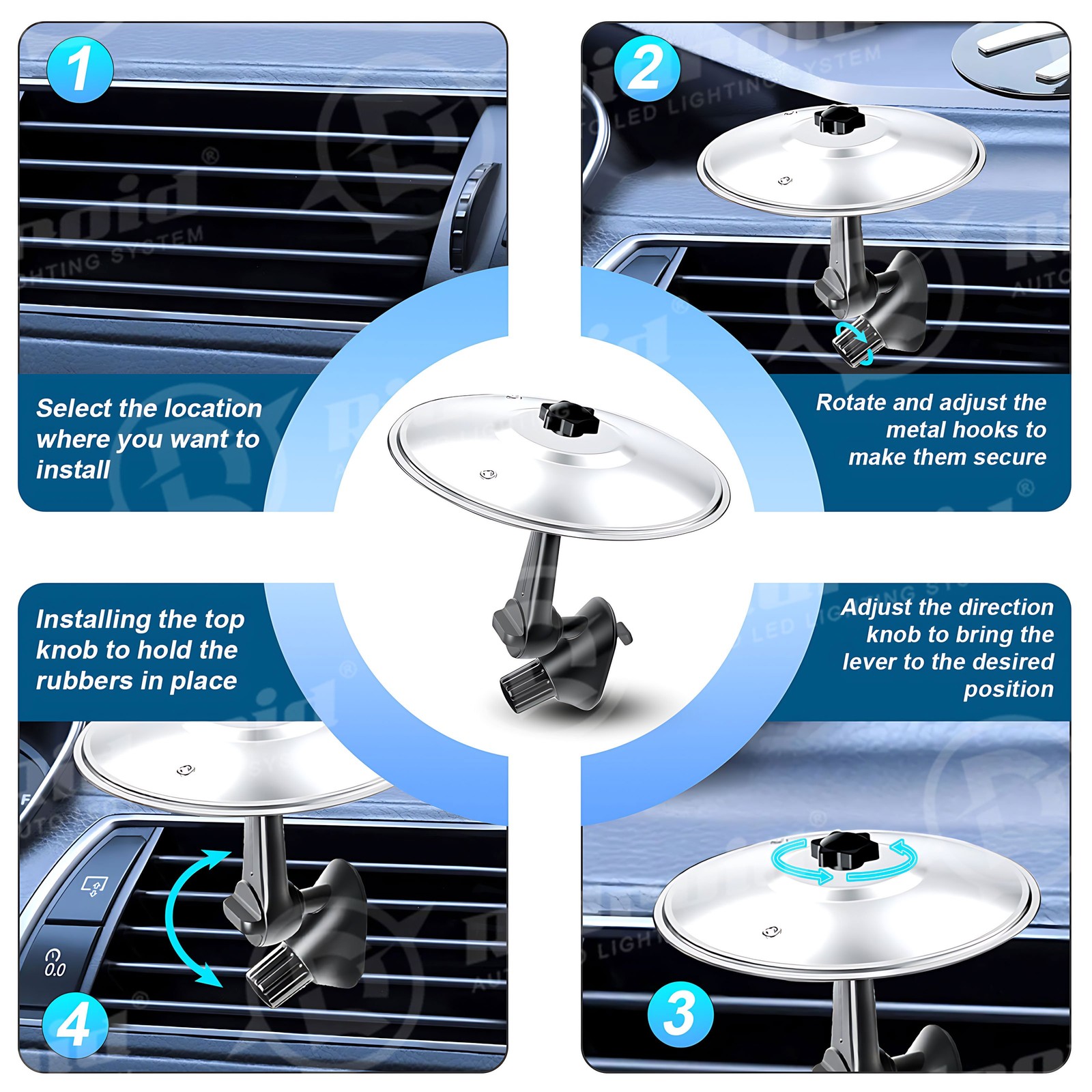 New Gift Slive Car Crash Cymbal, Car Drum Cymbal Air Vent, Make Your Driving Fun