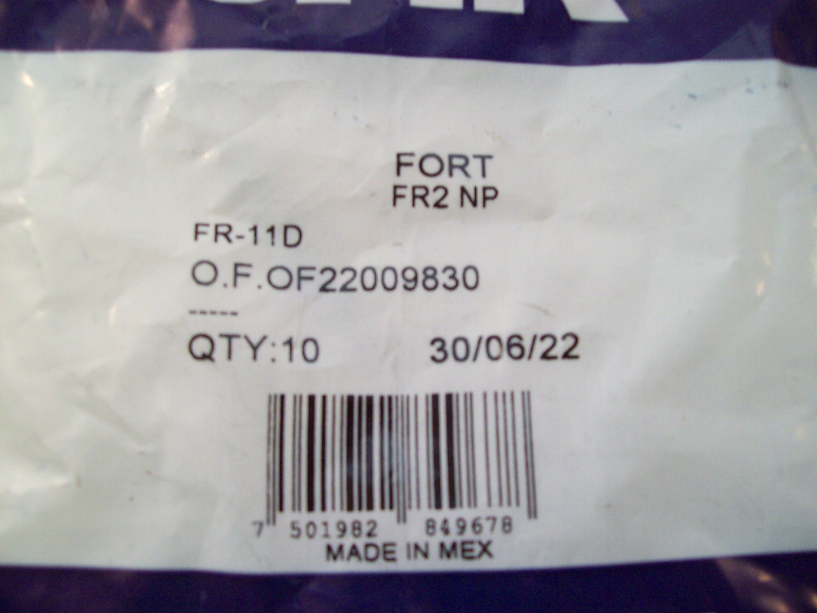 New JMA Fort Key Blanks, 10 Count, FR2, Brass