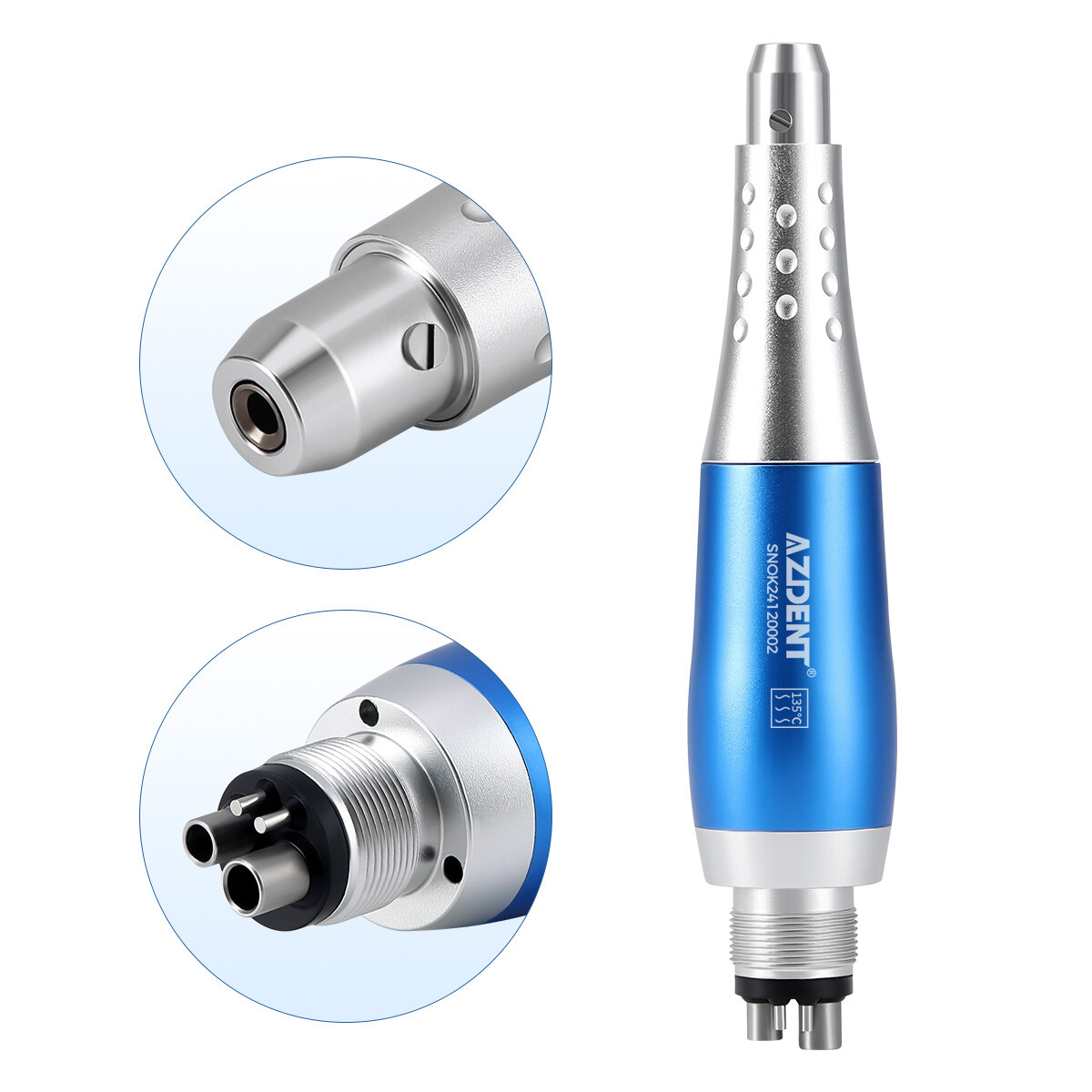 Dental Hygiene Prophy Handpiece Air Motor 4 Holes + 4:1 Nose cone 360° Swivel