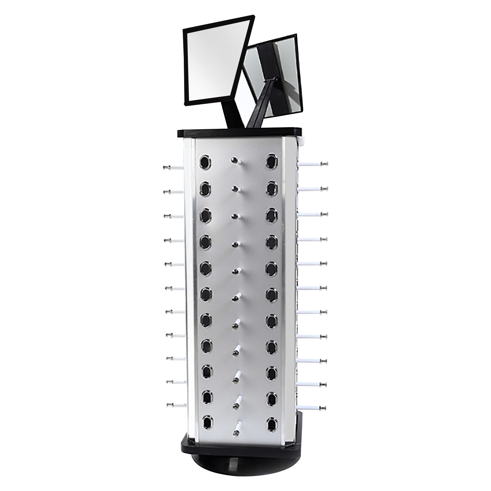 360° Rotate 44 Pairs Sunglasses Eyeglasses Display Stand Show Holder w/ Mirror