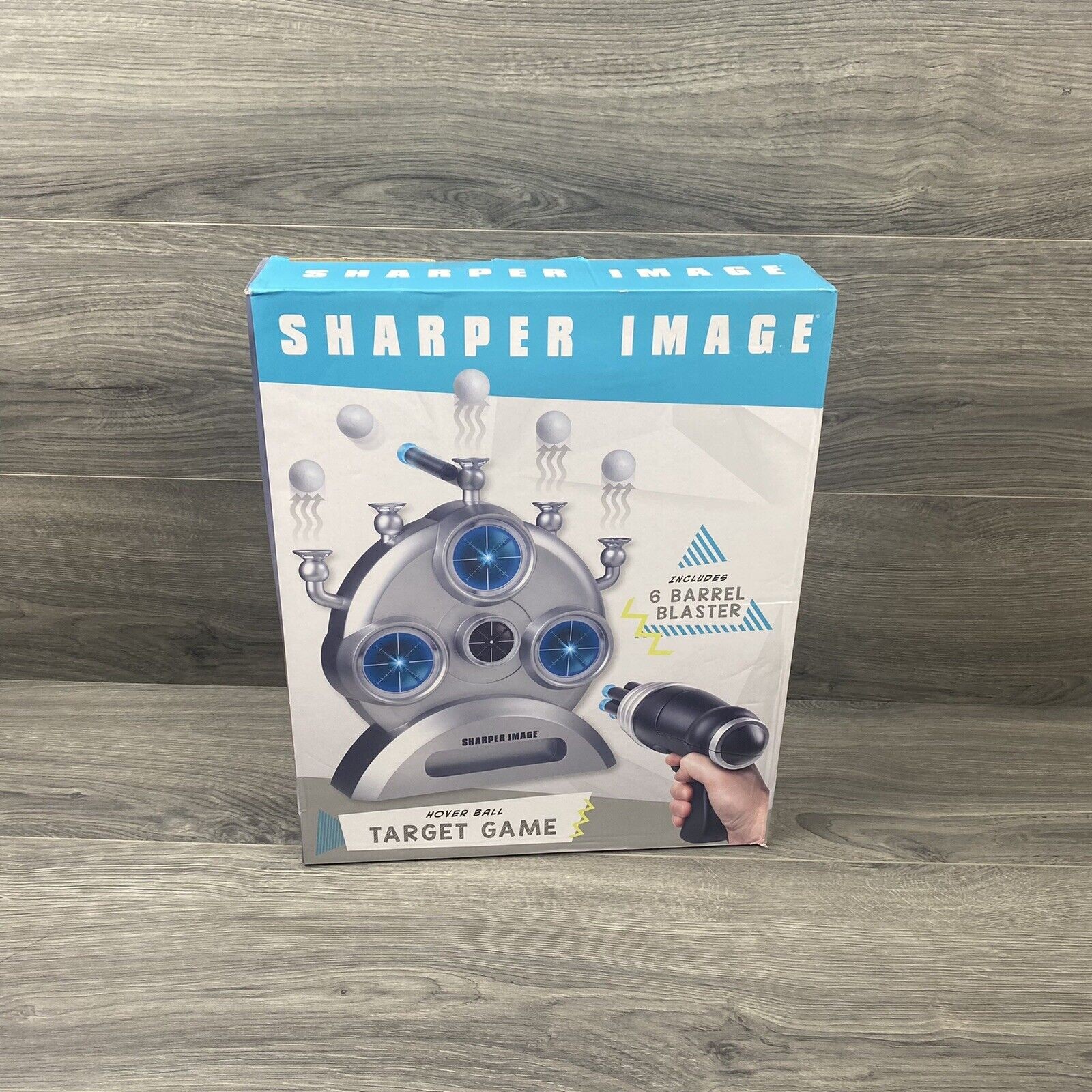 Sharper Image Hover Ball Target Game With 6 Barrel Blaster - New, Open Box