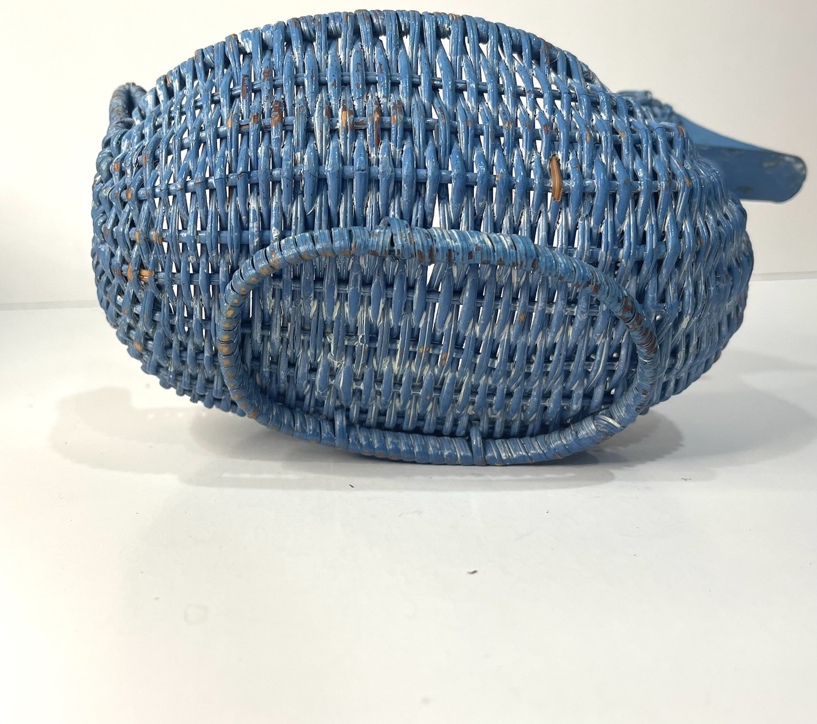 Vtg Ducks-2 Wicker Rattan Basket Wooden Beak 1 HOMCO cottagecore Farmhouse
