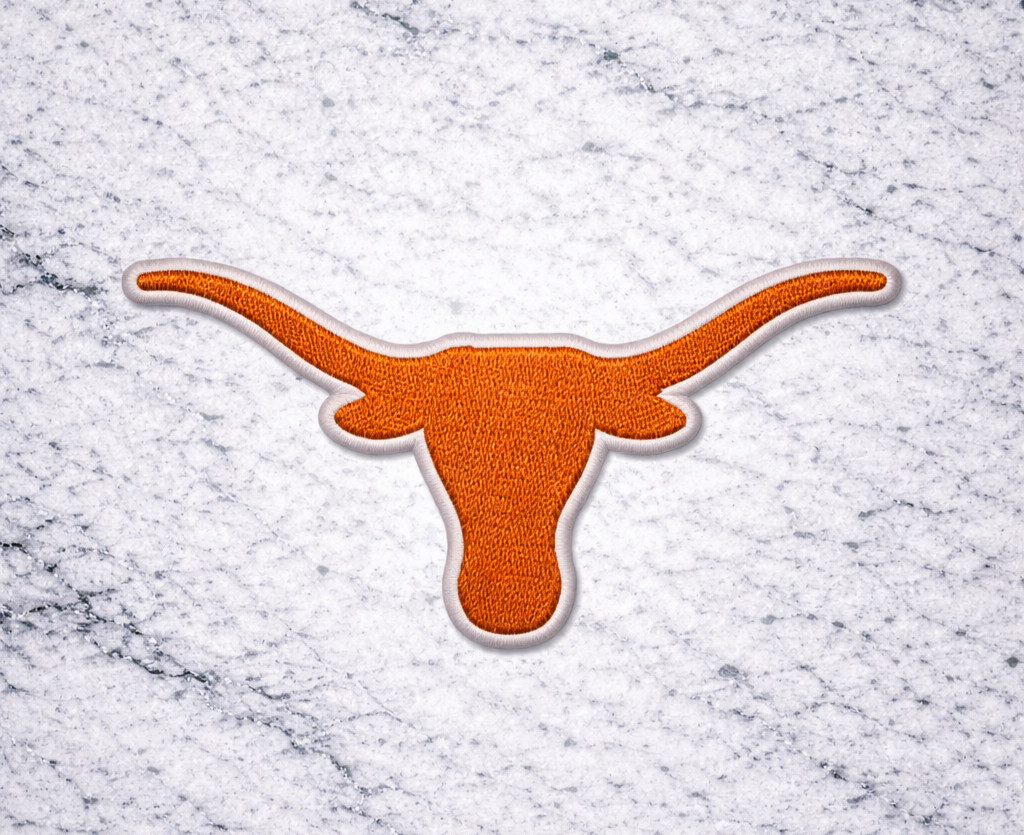 TEXAS LONGHORNS NCAA EMBROIDERED IRON ON PATCH 4"X2" FREE SHIPPING & TRACKING
