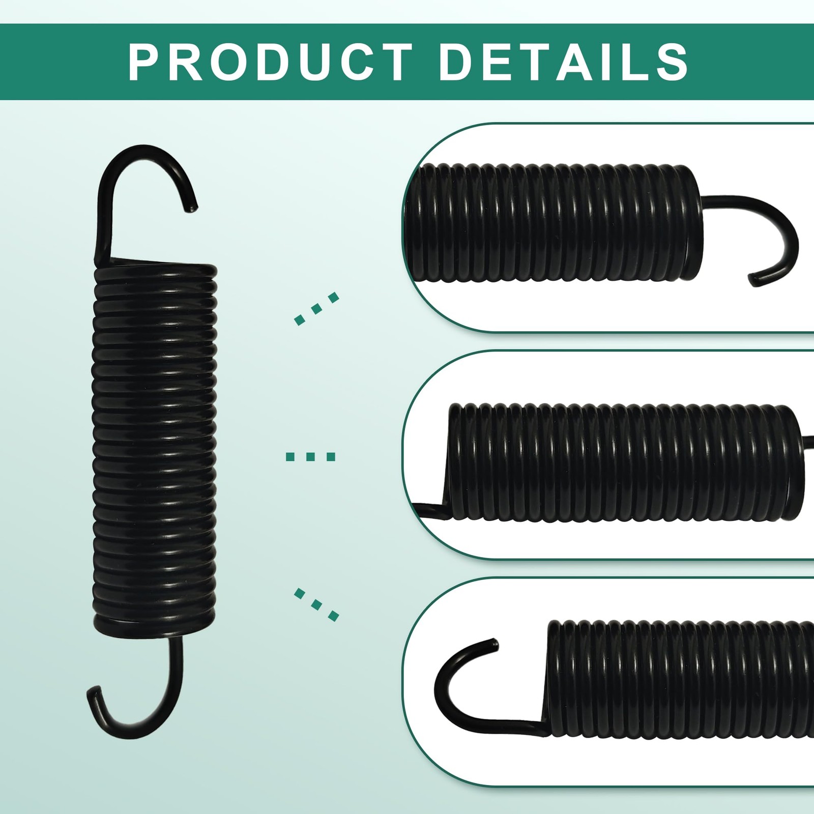 3inch 77mm Pack of 4 Springs Mechanism Tension Steel Spring Long Neck Hook Pa...