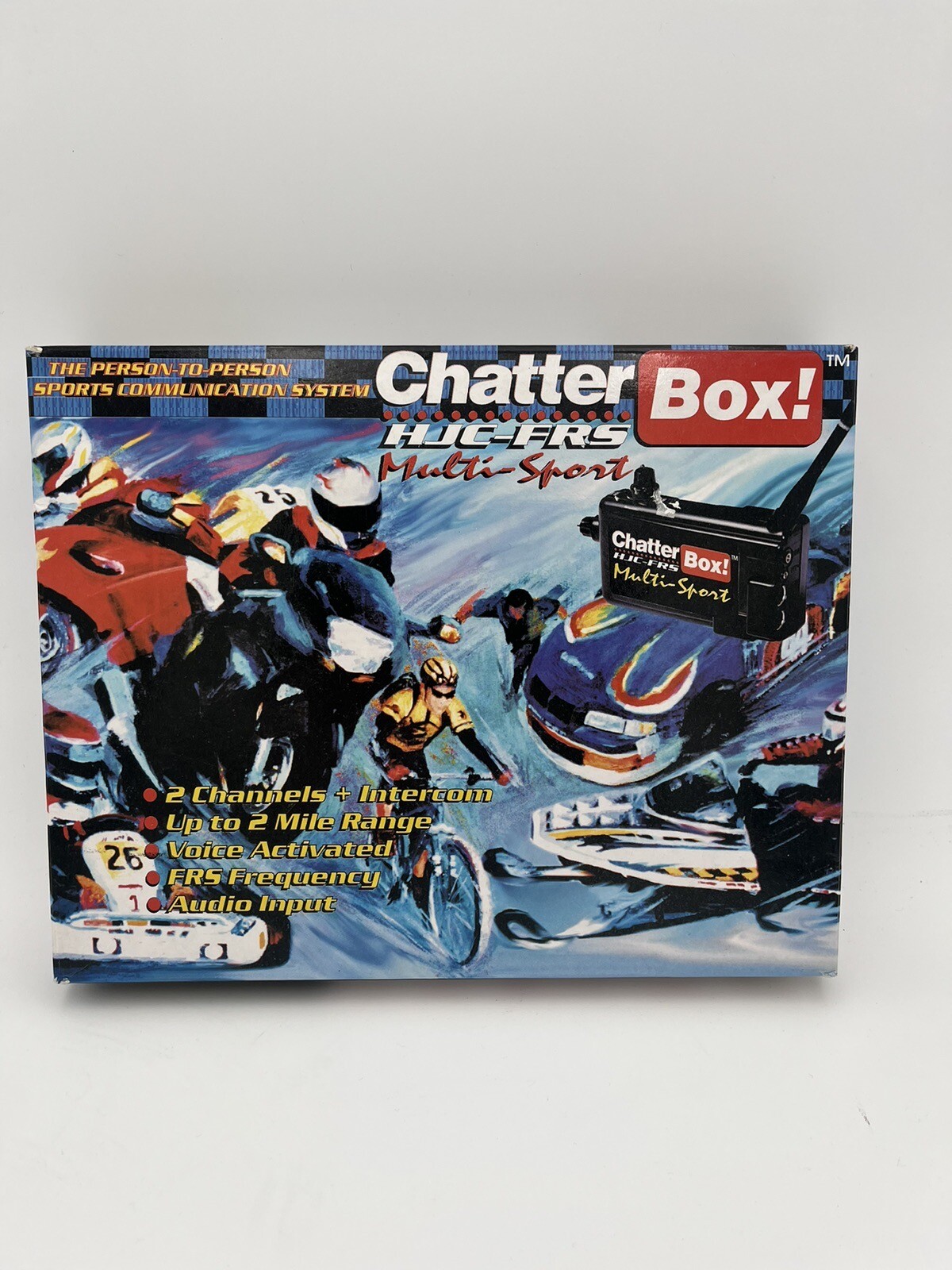 Chatter Box Multi-Sport HJC-FRS Person to Person Stereo Head Set NEW! VINTAGE!