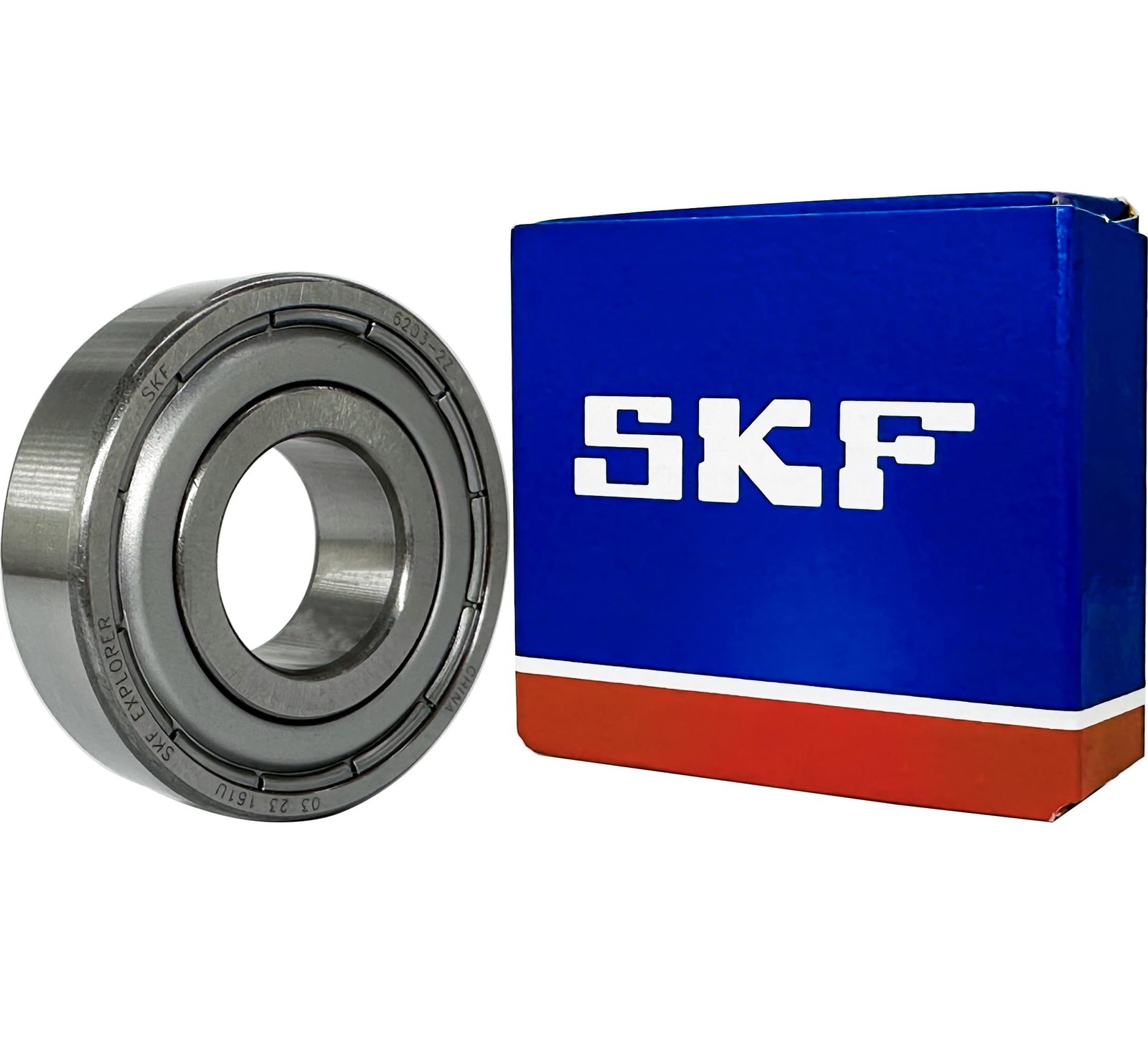 2PACK SKF 6203-2Z Double Metal Seal Bearings 17X40X12MM Pressed Steel Cage De...