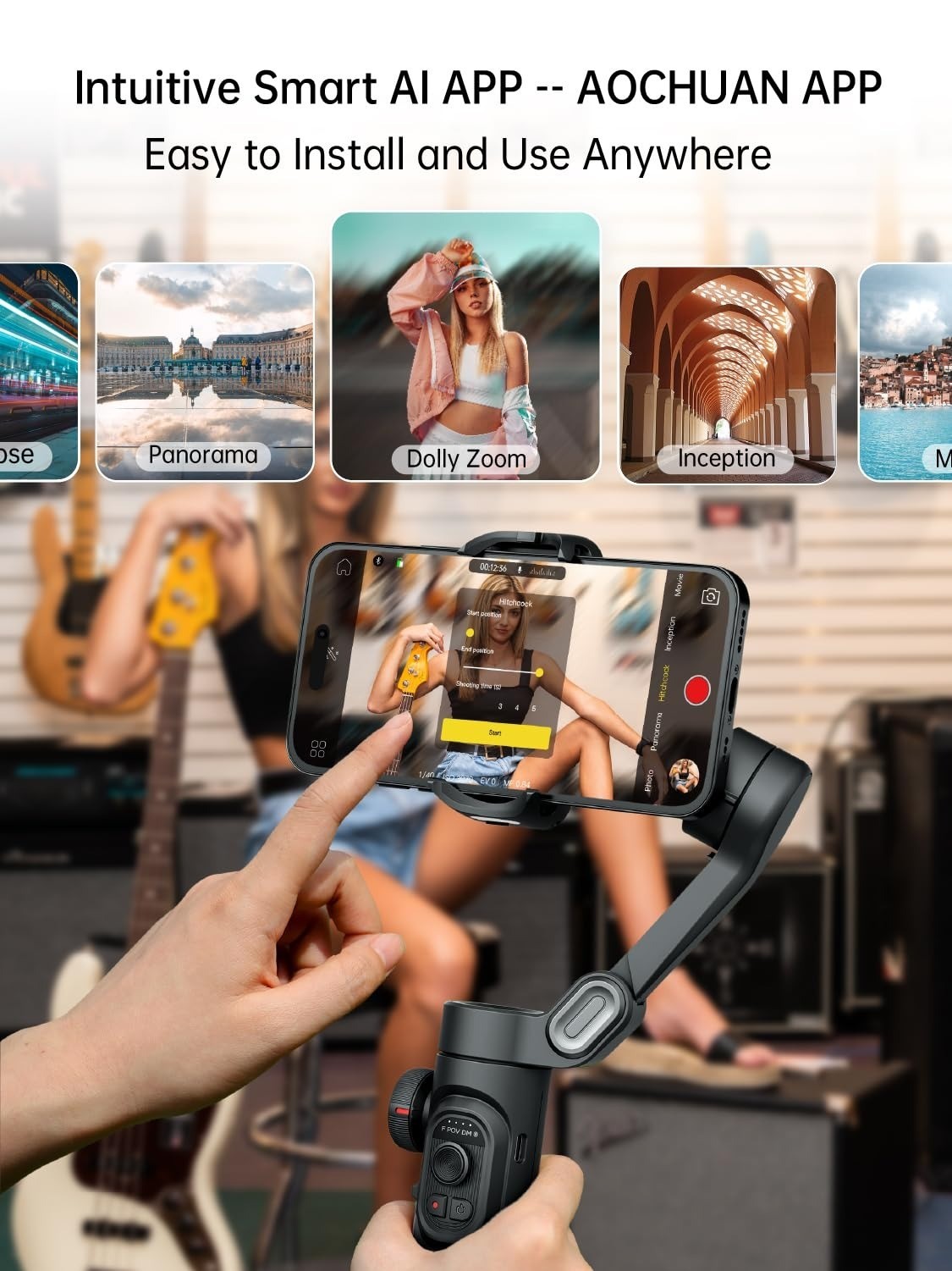 AOCHUAN Smart XE 3-Axis Foldable Gimbal Stabilizer for Smartphone