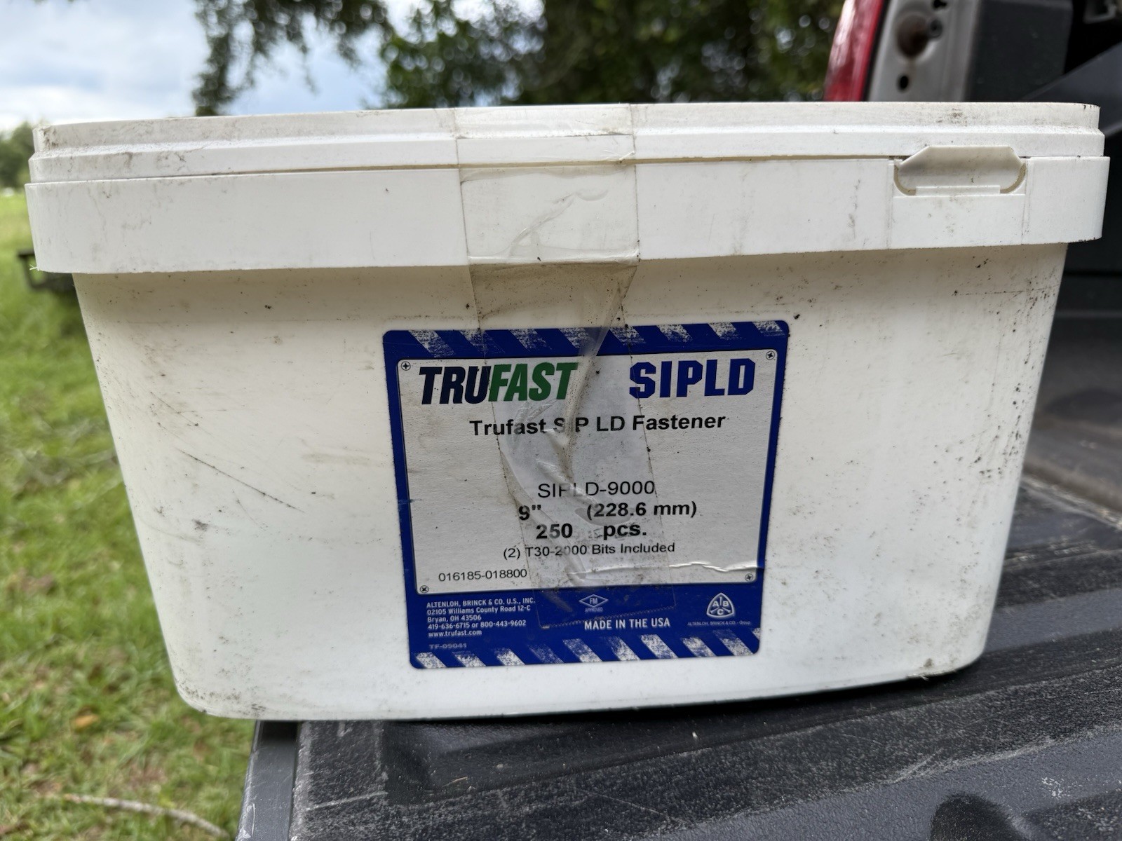TRUFAST SIPLD 9" Light Duty Steel Deck Fasteners - UNOPENED Bucket of 250 units!
