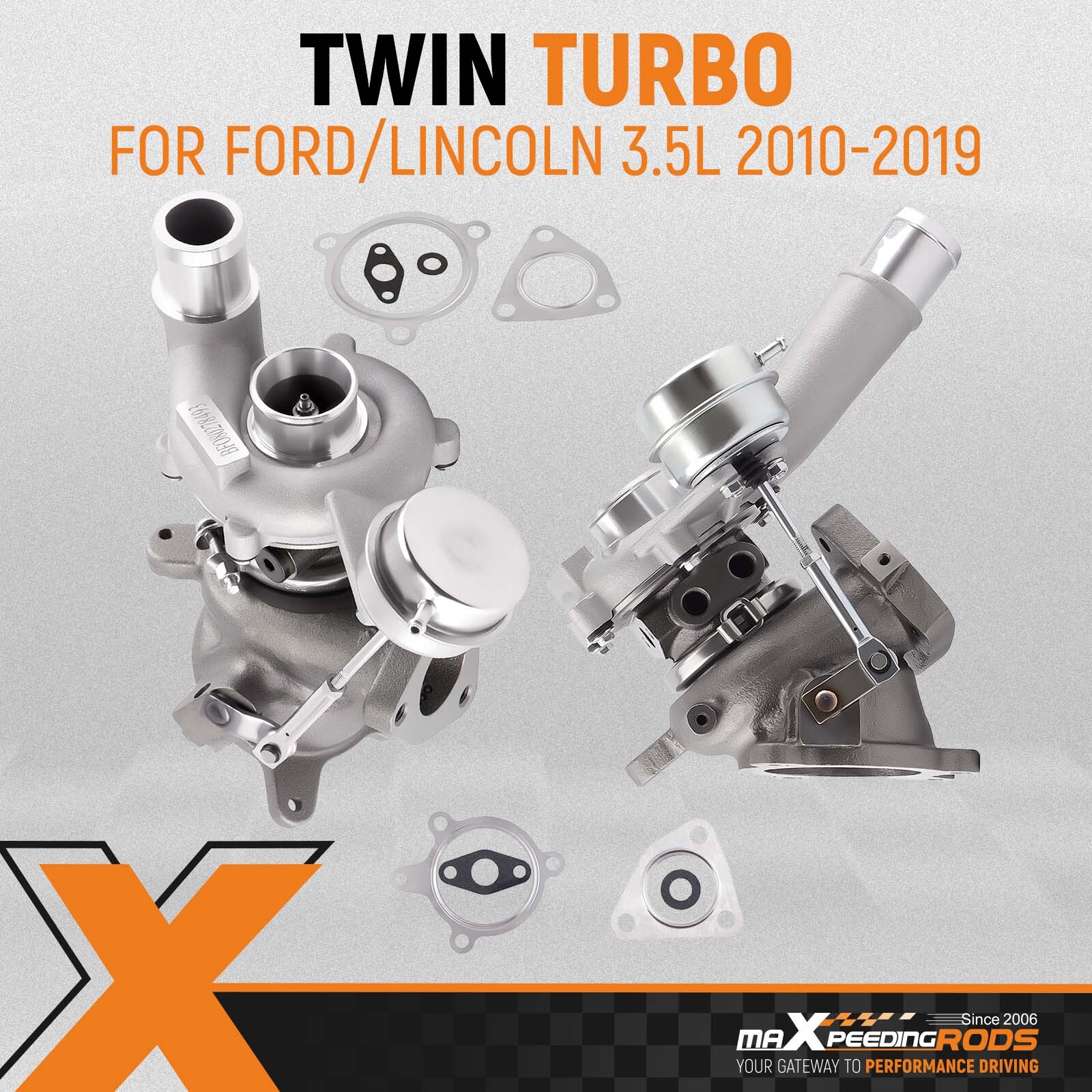 Left & Right Twin Turbo for Ford Flex Taurus Explorer Lincoln MKS MKT 3.5L 10-19