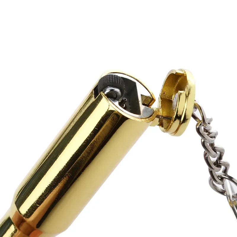 Creative Metal Cigarette Lighter Bullet-shaped Refillable Butane Gas Lighter