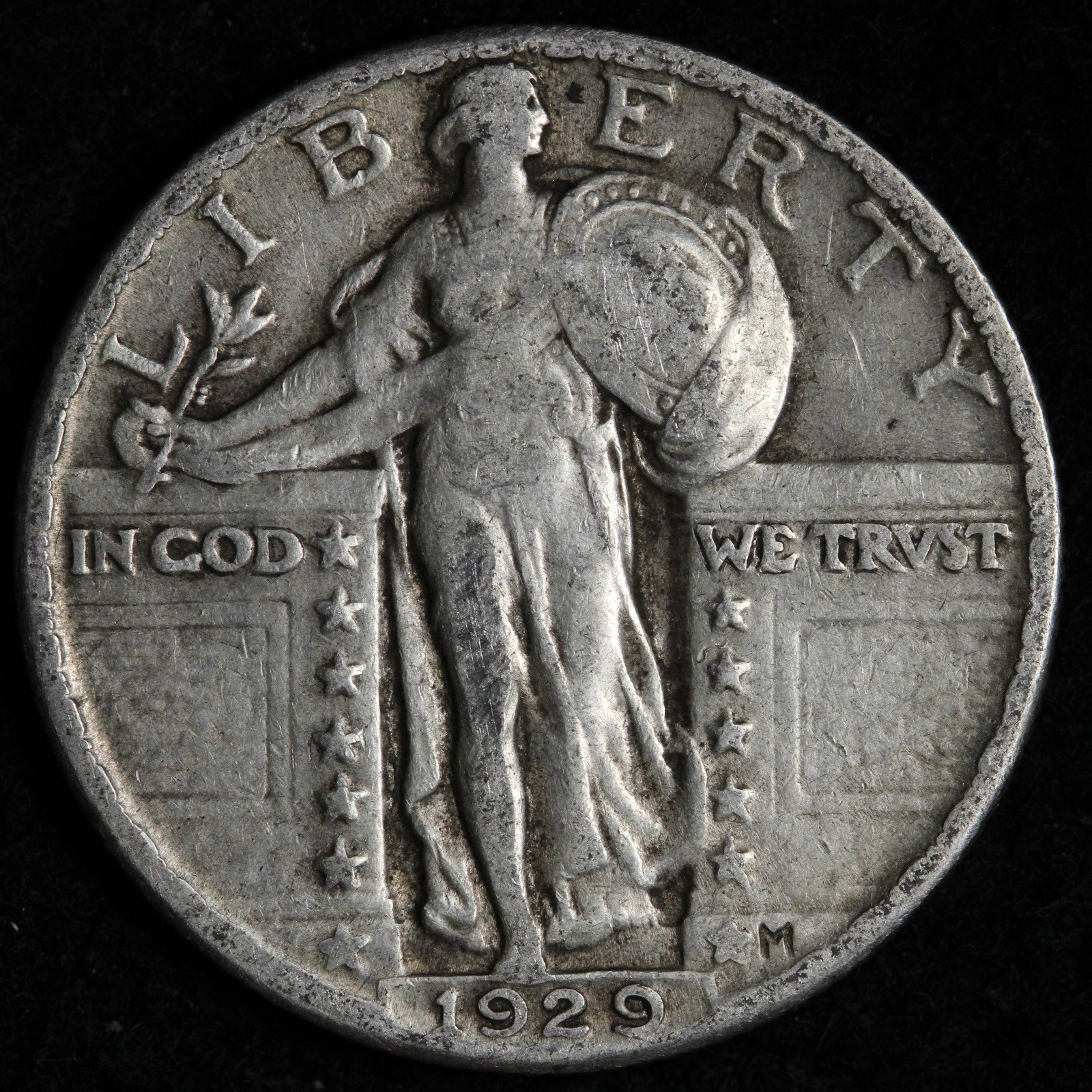 1929 Standing Liberty Silver Quarter XF E300 VUKR